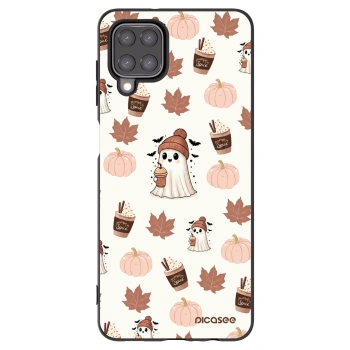 Picasee crna silikonska maskica za Samsung Galaxy M12 M127F - Pumpkin spice
