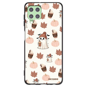 Picasee crna silikonska maskica za Samsung Galaxy A22 A225F 4G - Pumpkin spice