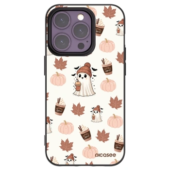 Picasee crna silikonska maskica za Apple iPhone 14 Pro - Pumpkin spice