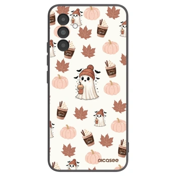 Picasee crna silikonska maskica za Samsung Galaxy A04s A047F - Pumpkin spice