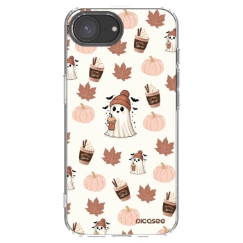 Picasee silikonska prozirna maskica za Apple iPhone 17e - Pumpkin spice