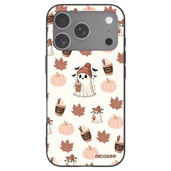 Picasee crna silikonska maskica za Apple iPhone 18 Pro - Pumpkin spice