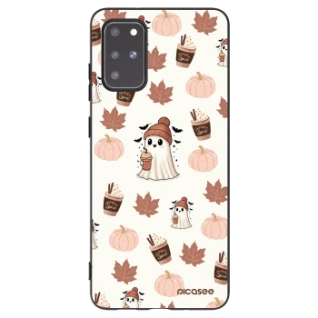 Picasee crna silikonska maskica za Samsung Galaxy S20+ G985F - Pumpkin spice