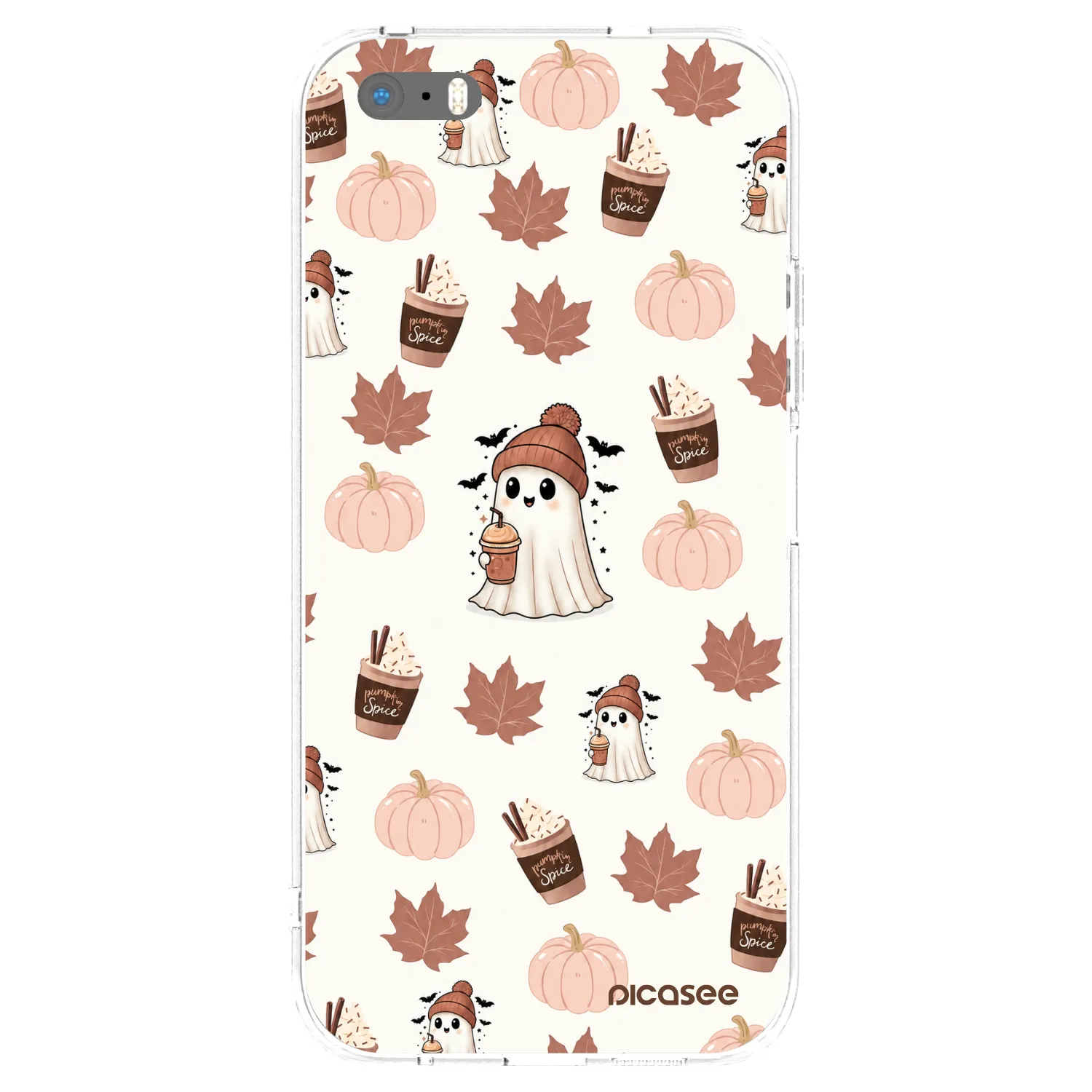 Picasee silikonska prozirna maskica za Apple iPhone 5/5S/SE - Pumpkin spice