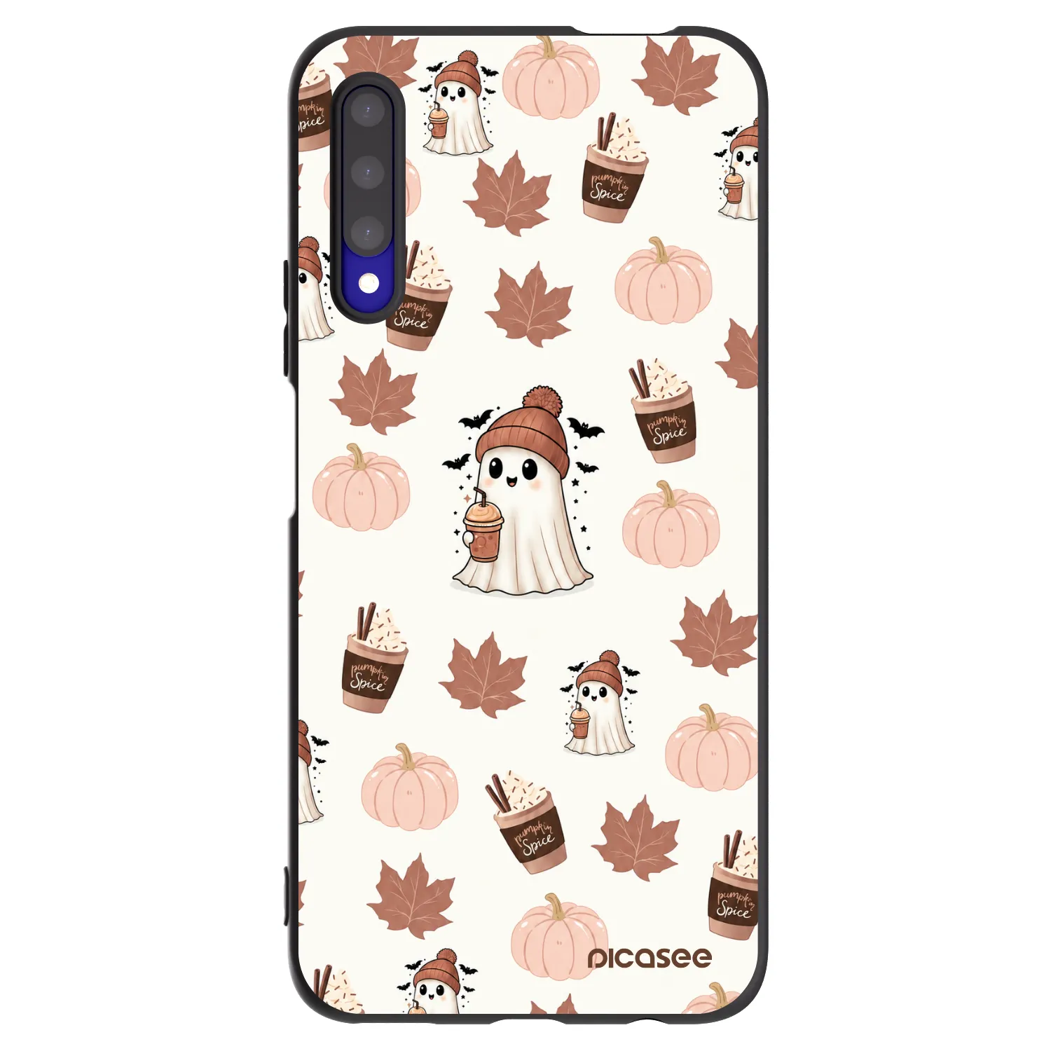 Picasee crna silikonska maskica za Honor 9X Pro - Pumpkin spice