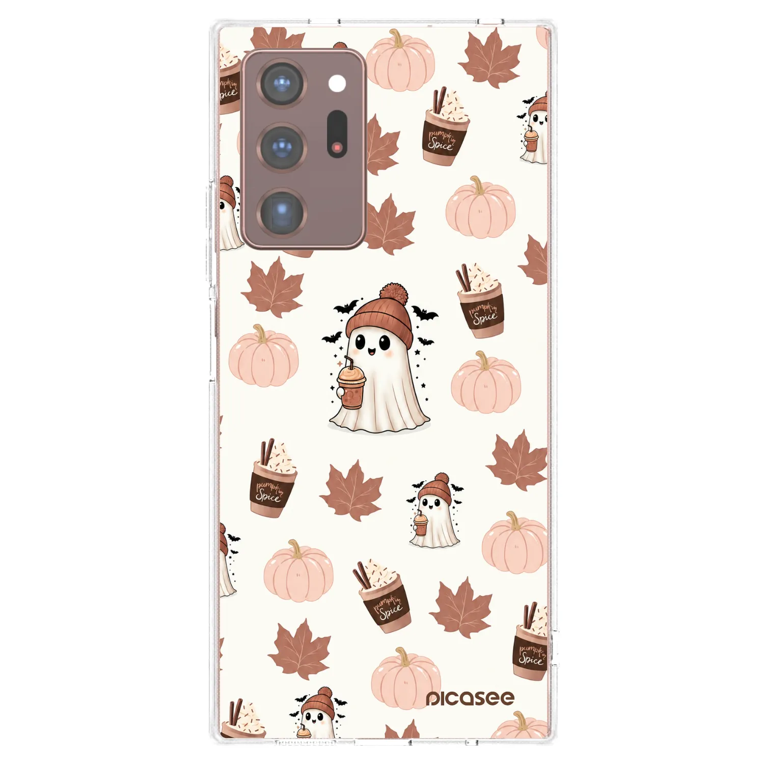 Picasee silikonska prozirna maskica za Samsung Galaxy Note 20 Ultra - Pumpkin spice