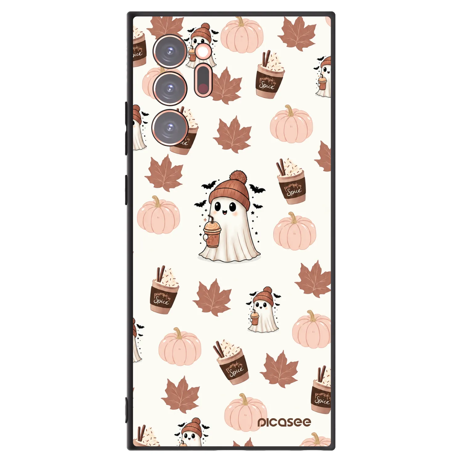 Picasee crna silikonska maskica za Samsung Galaxy Note 20 Ultra - Pumpkin spice