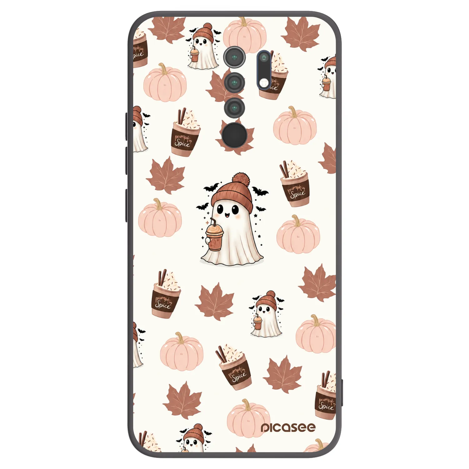 Picasee crna silikonska maskica za Xiaomi Redmi 9 - Pumpkin spice