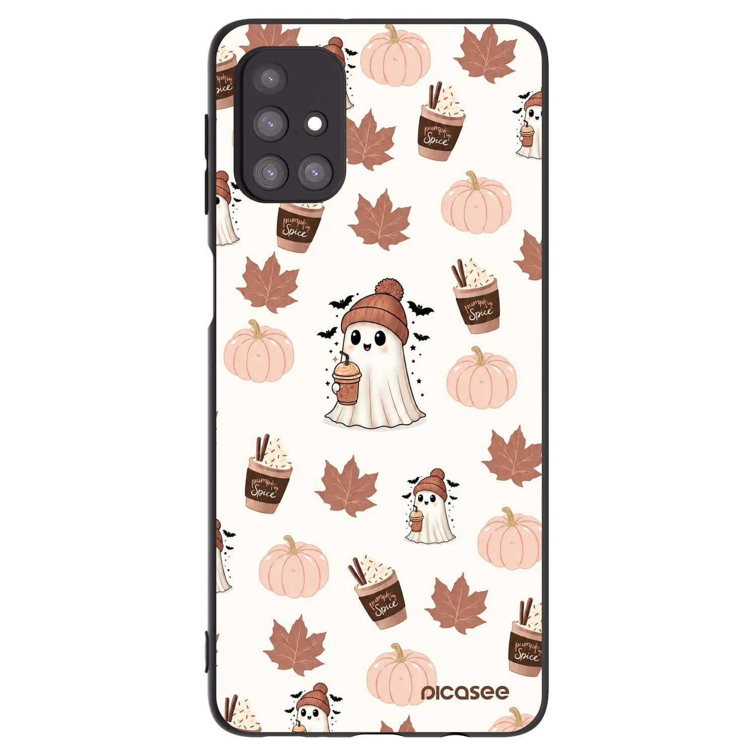 Picasee crna silikonska maskica za Samsung Galaxy M31s - Pumpkin spice