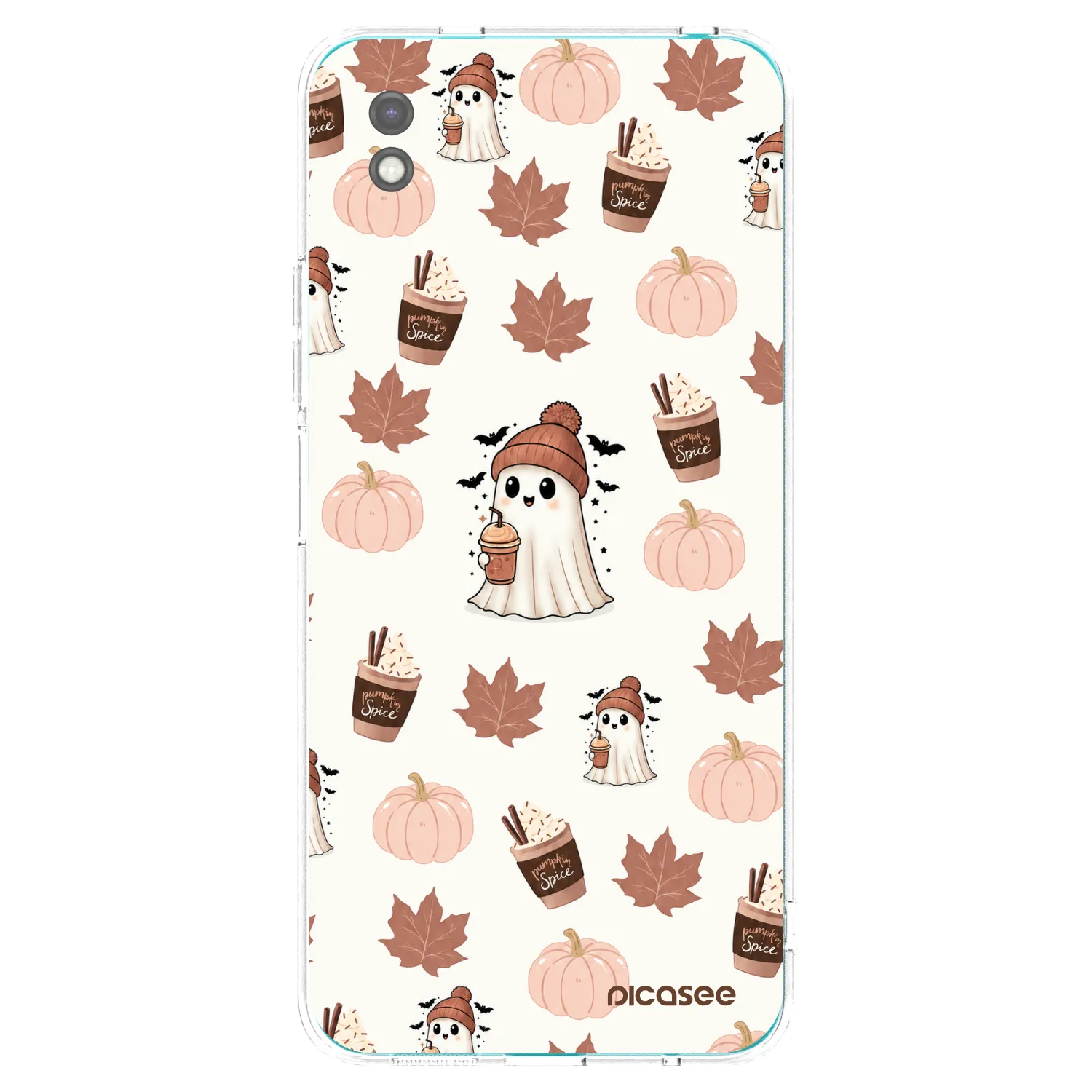 Picasee crna silikonska maskica za Xiaomi Redmi 9A - Pumpkin spice