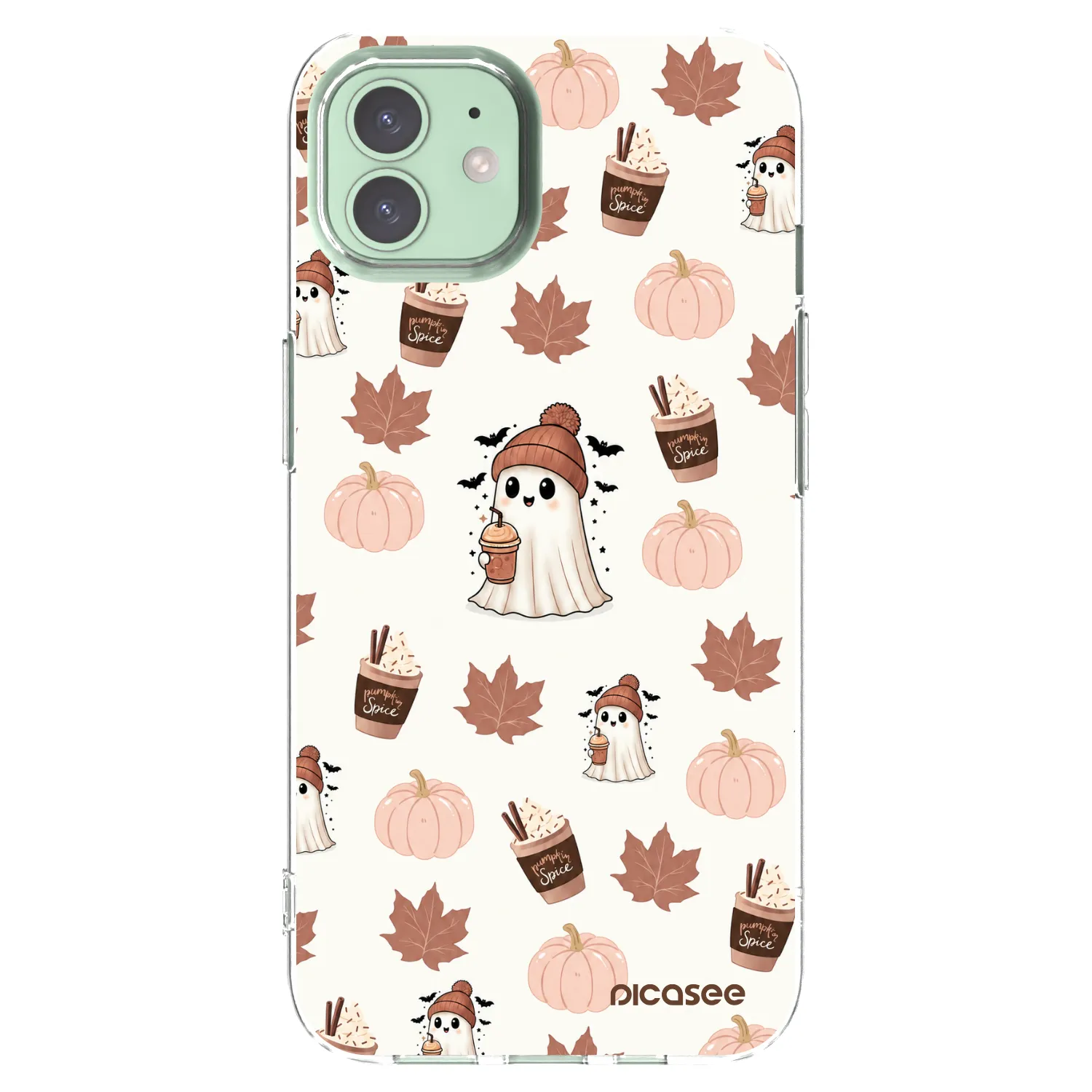 Picasee silikonska prozirna maskica za Apple iPhone 12 - Pumpkin spice