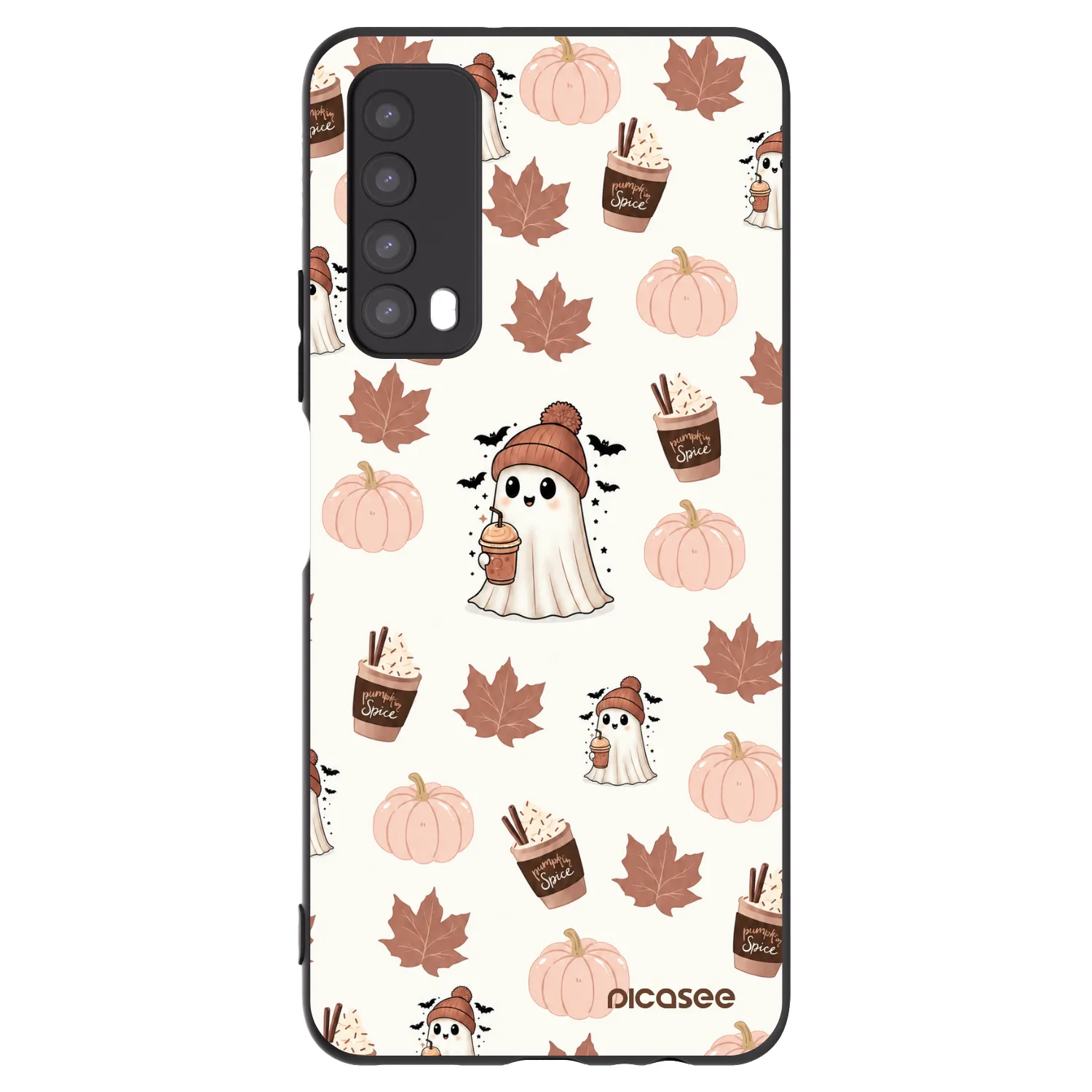 Picasee crna silikonska maskica za Huawei P Smart 2021 - Pumpkin spice