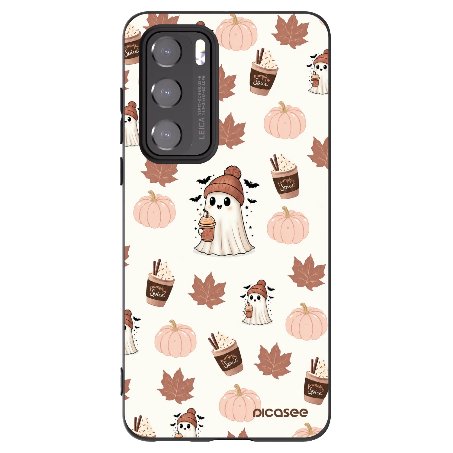 Picasee crna silikonska maskica za Huawei P40 - Pumpkin spice