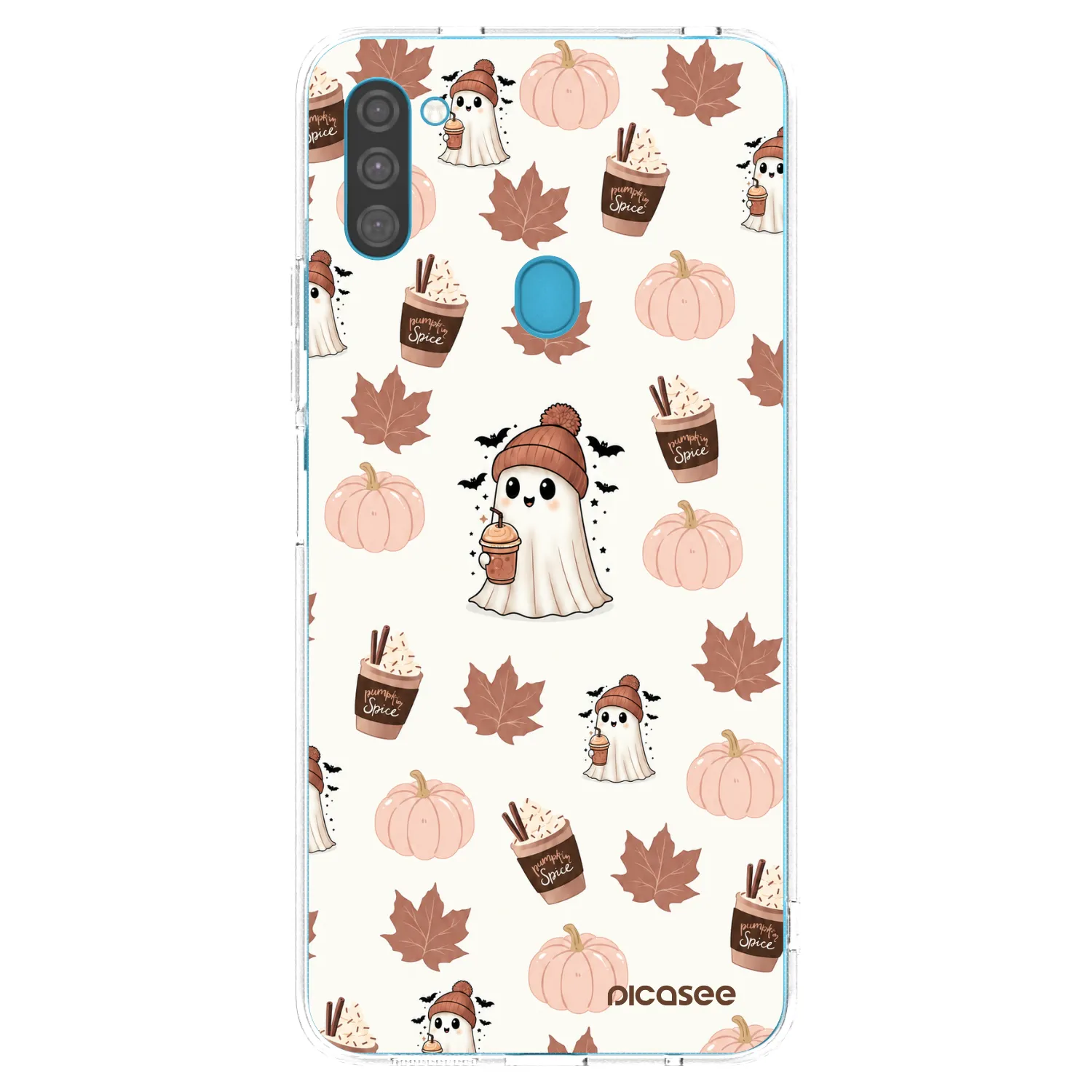 Picasee silikonska prozirna maskica za Samsung Galaxy M11 - Pumpkin spice