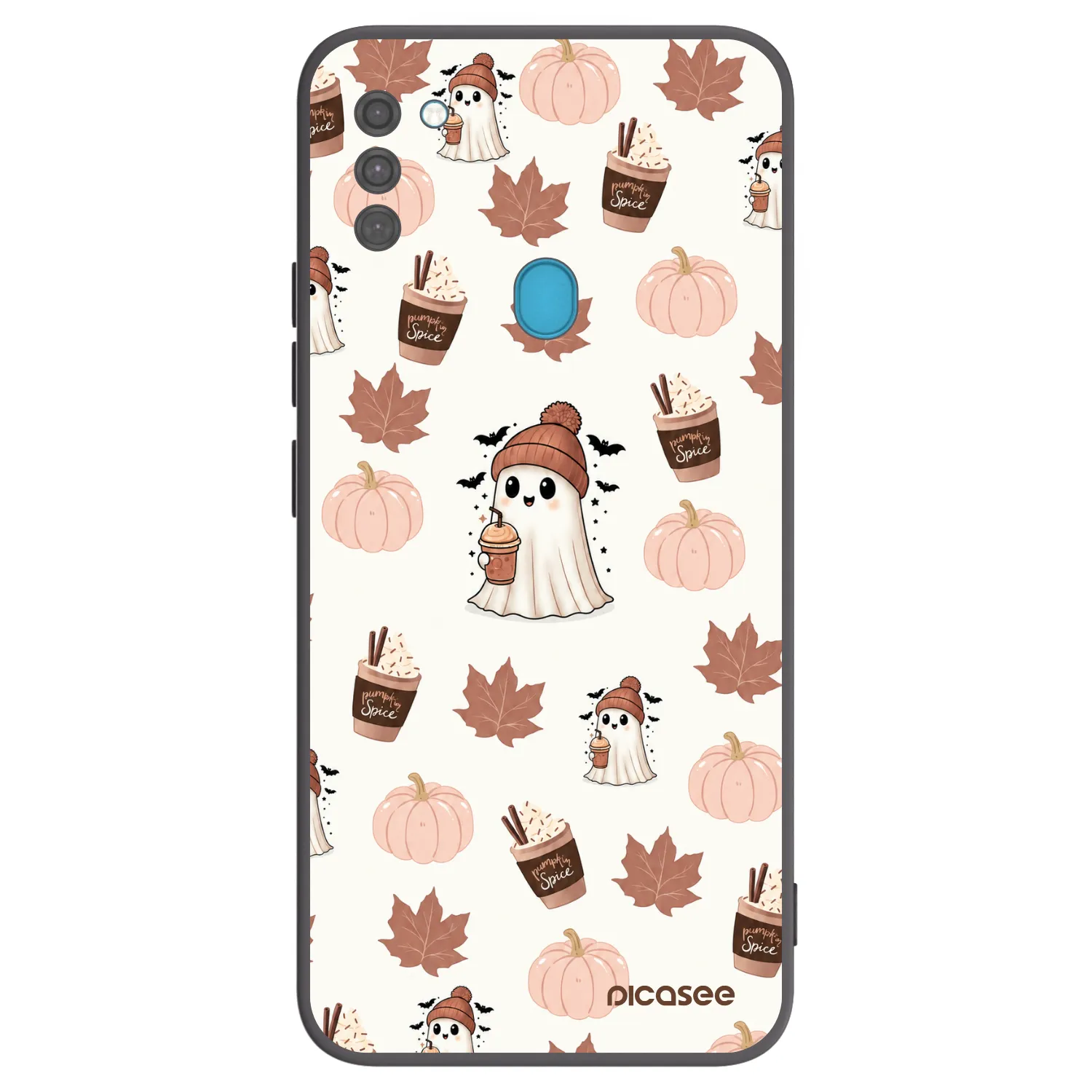 Picasee crna silikonska maskica za Samsung Galaxy M11 - Pumpkin spice