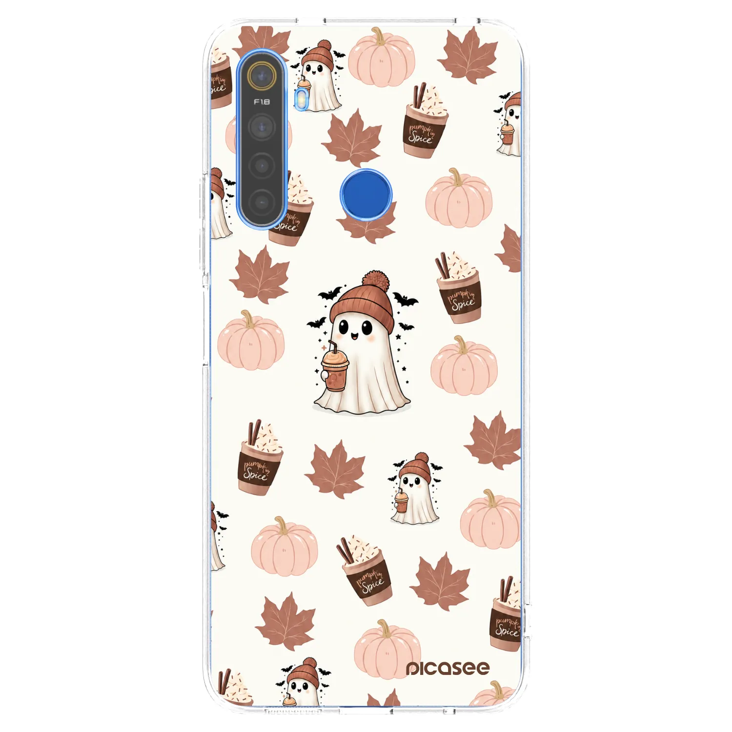 Picasee silikonska prozirna maskica za Realme 5 - Pumpkin spice