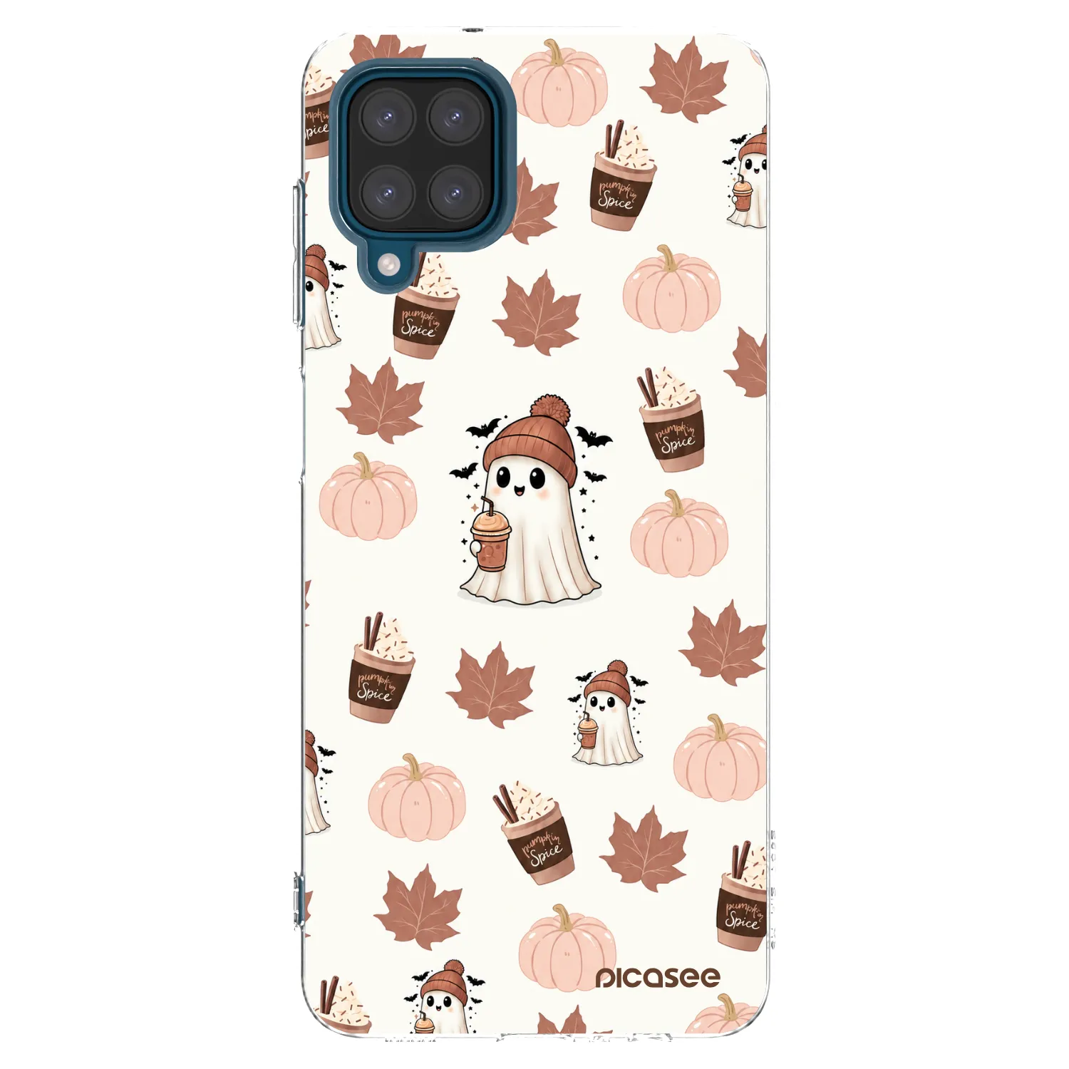 Picasee silikonska prozirna maskica za Samsung Galaxy A12 A125F - Pumpkin spice