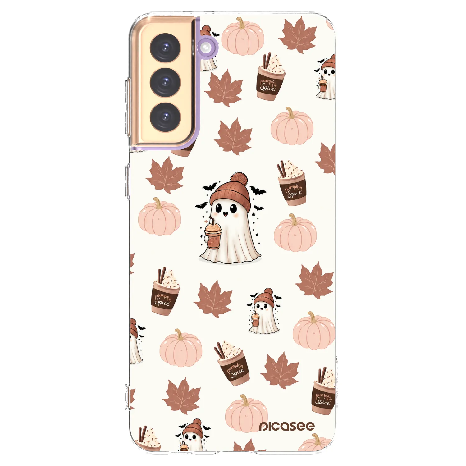 Picasee silikonska prozirna maskica za Samsung Galaxy S21+ 5G G996F - Pumpkin spice
