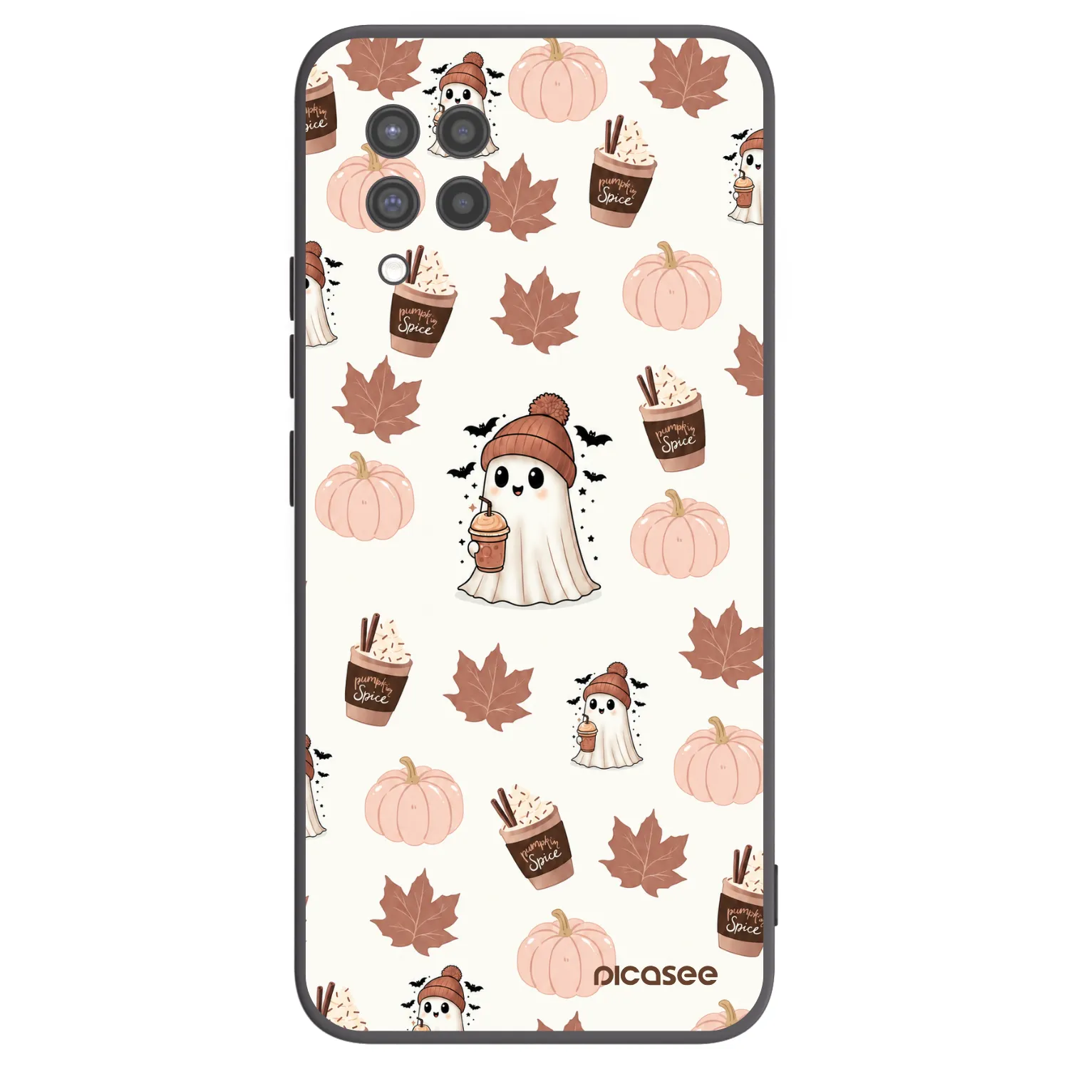 Picasee crna silikonska maskica za Samsung Galaxy A42 A426B - Pumpkin spice