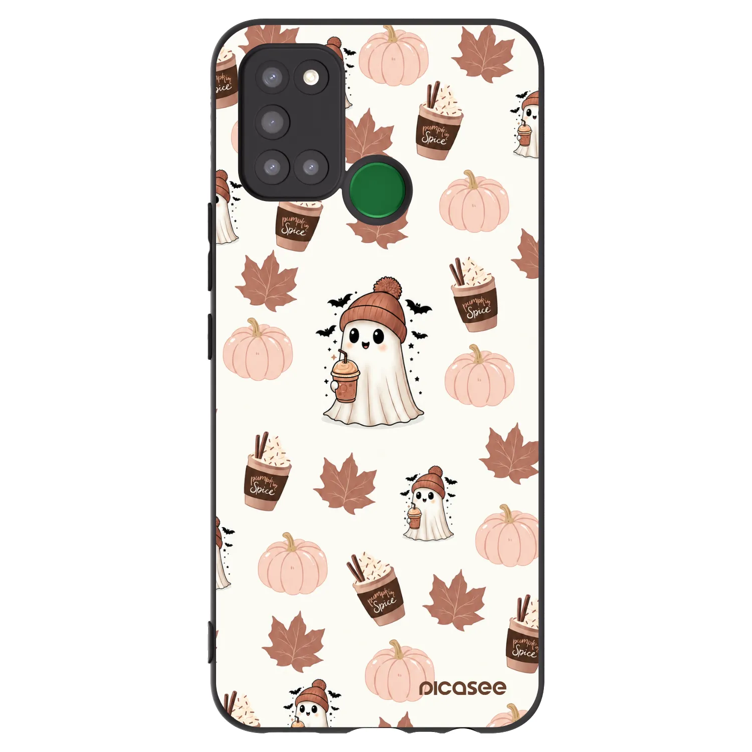 Picasee crna silikonska maskica za Realme 7i - Pumpkin spice