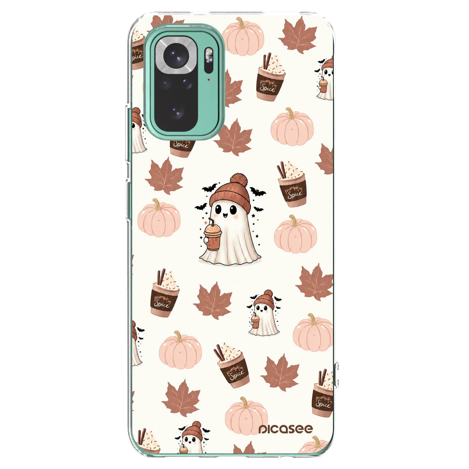 Picasee silikonska prozirna maskica za Xiaomi Redmi Note 10 Pro - Pumpkin spice