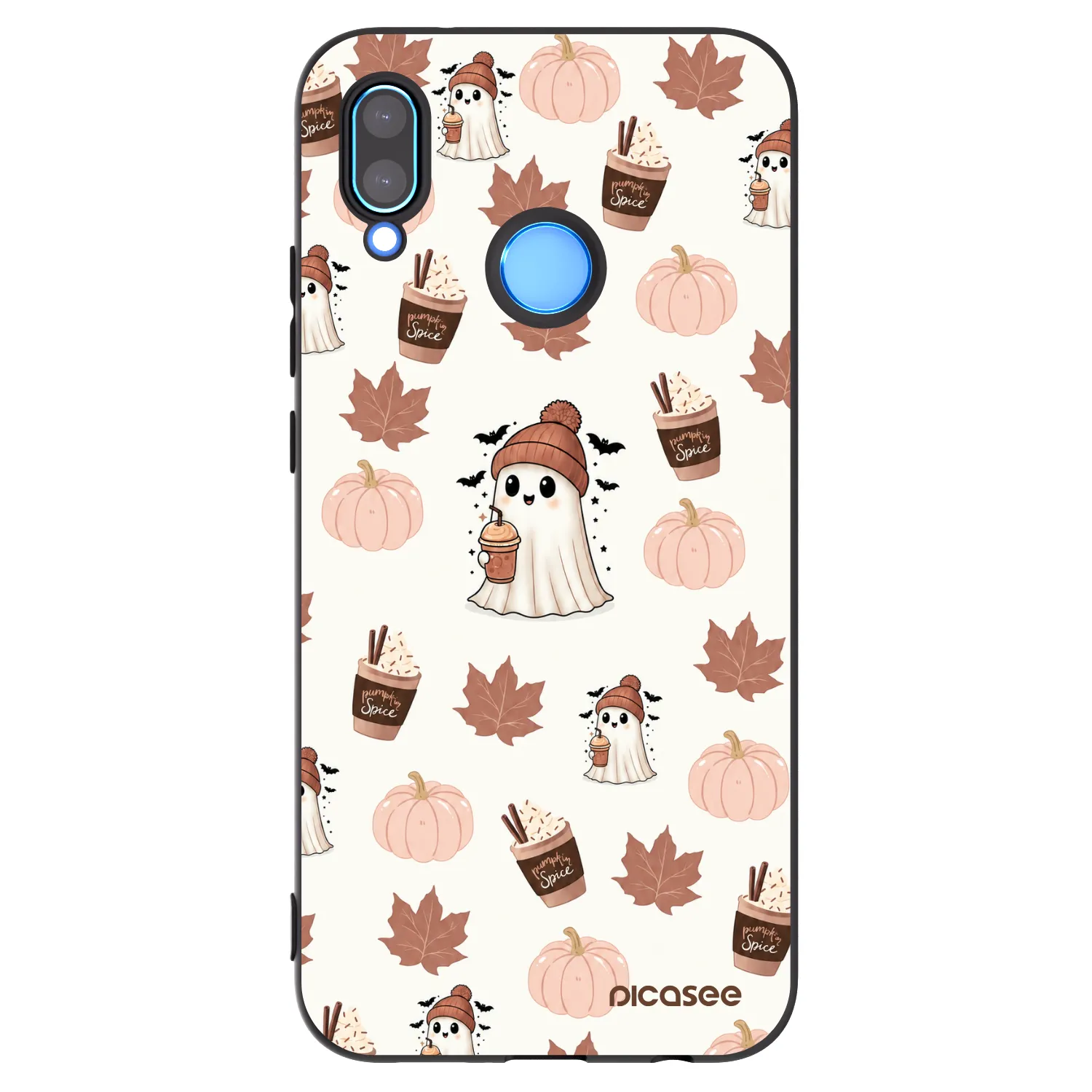 Picasee crna silikonska maskica za Huawei P20 Lite - Pumpkin spice