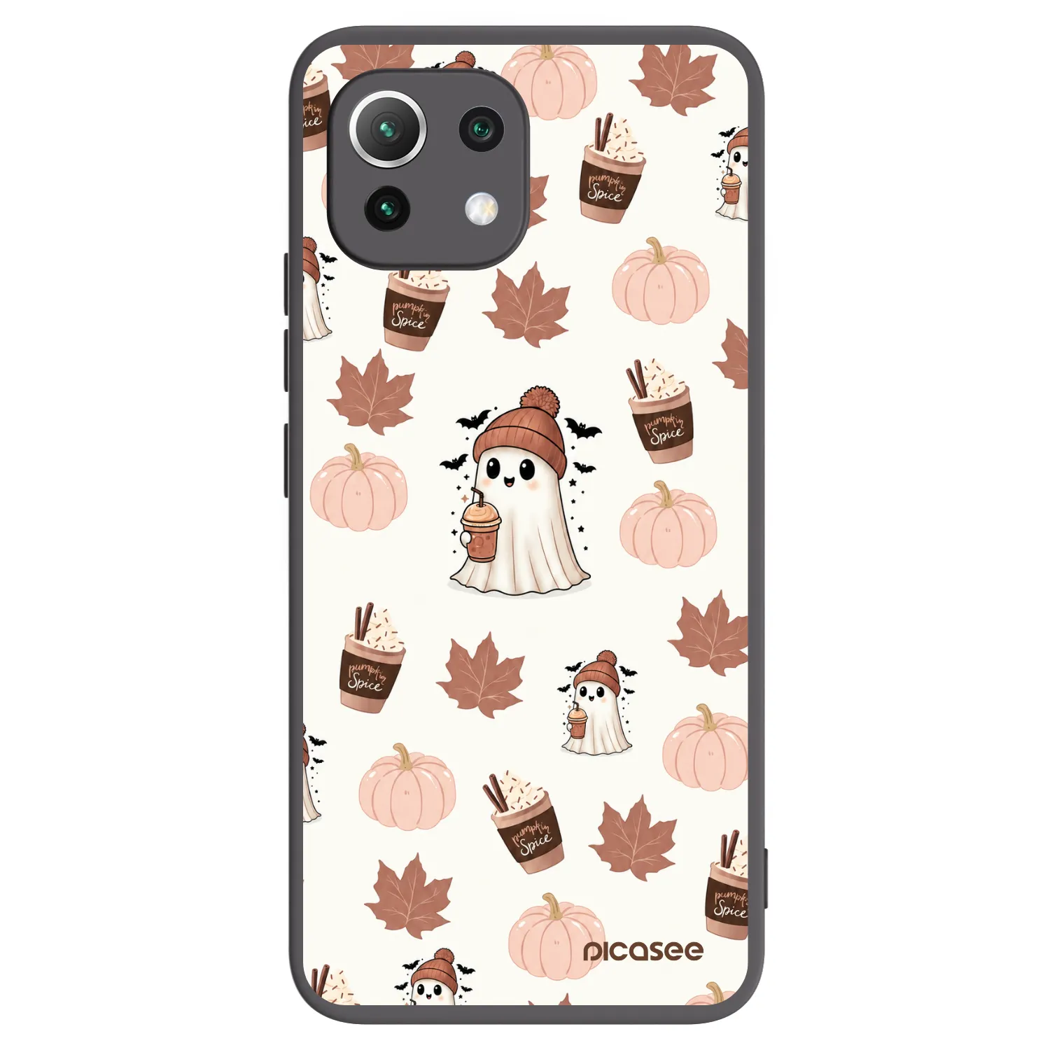 Picasee crna silikonska maskica za Xiaomi Mi 11 Lite - Pumpkin spice