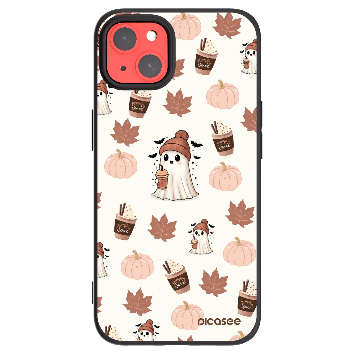 Picasee crna silikonska maskica za Apple iPhone 13 - Pumpkin spice