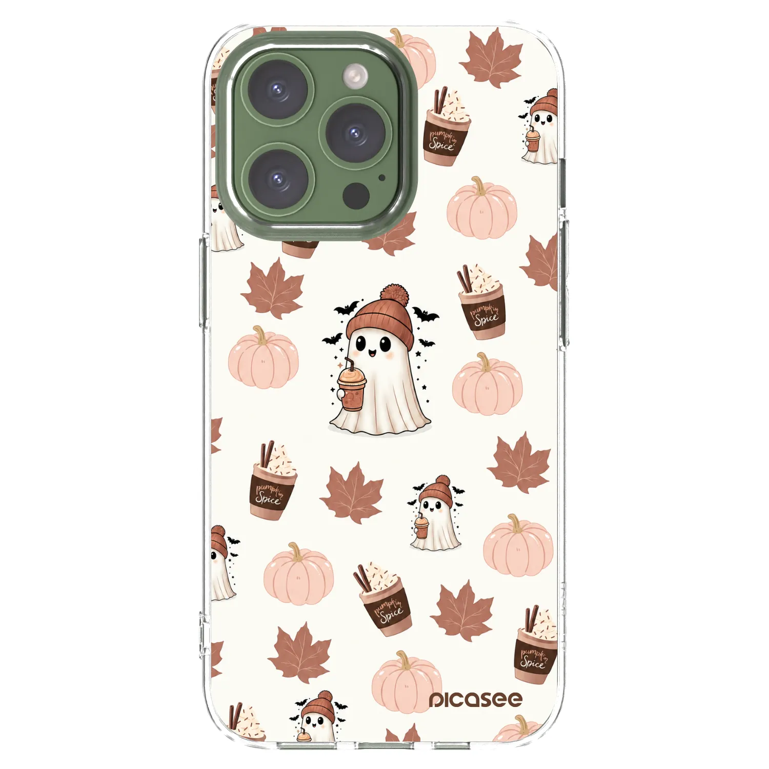 Picasee silikonska prozirna maskica za Apple iPhone 13 Pro - Pumpkin spice