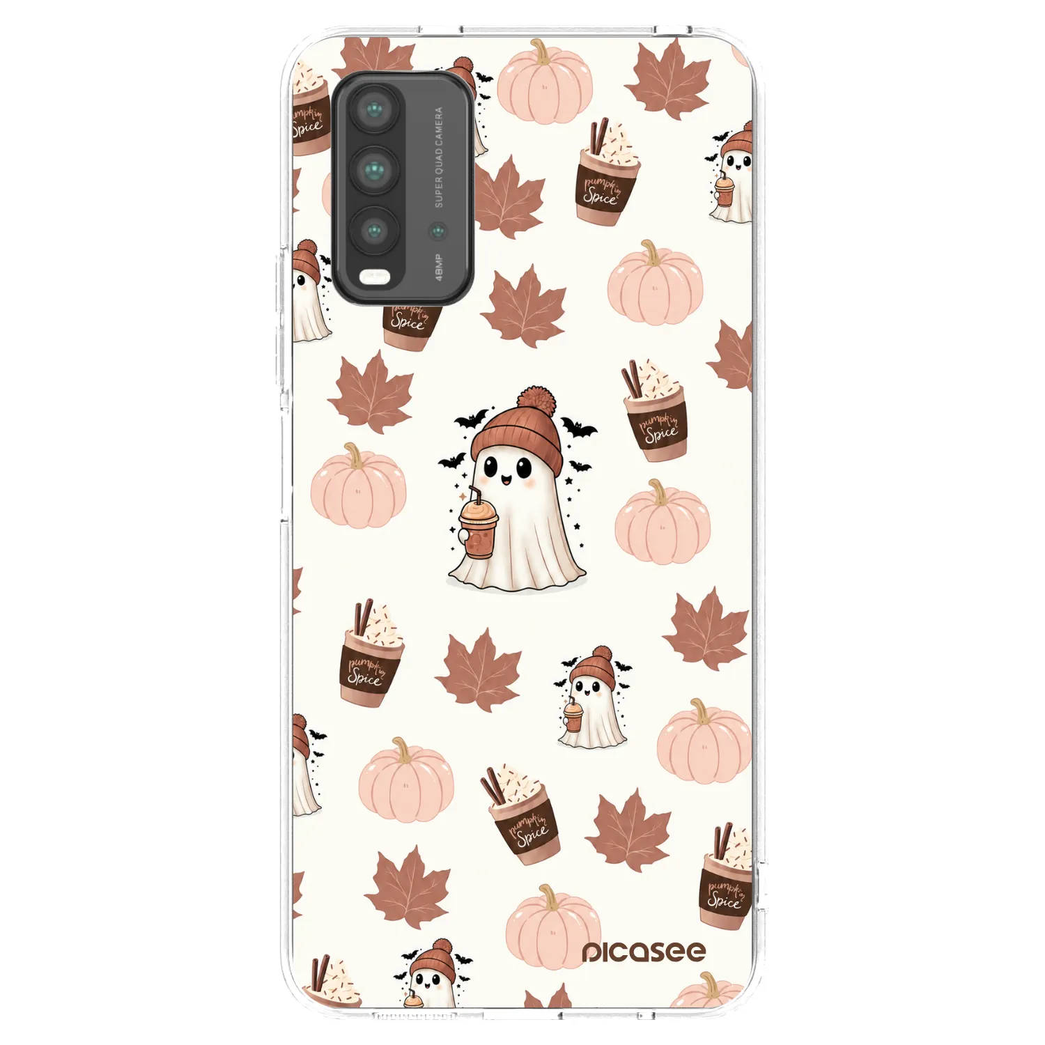 Picasee silikonska prozirna maskica za Xiaomi Redmi 9T - Pumpkin spice