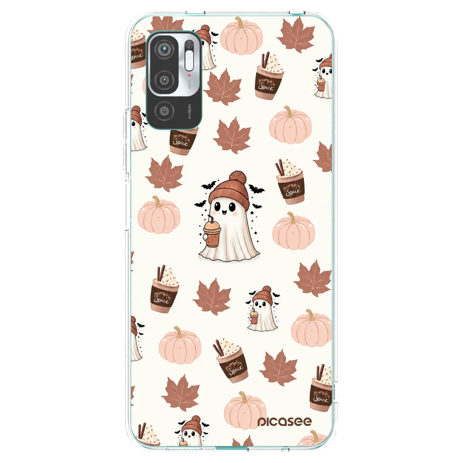 Picasee silikonska prozirna maskica za Xiaomi Redmi Note 10 5G - Pumpkin spice