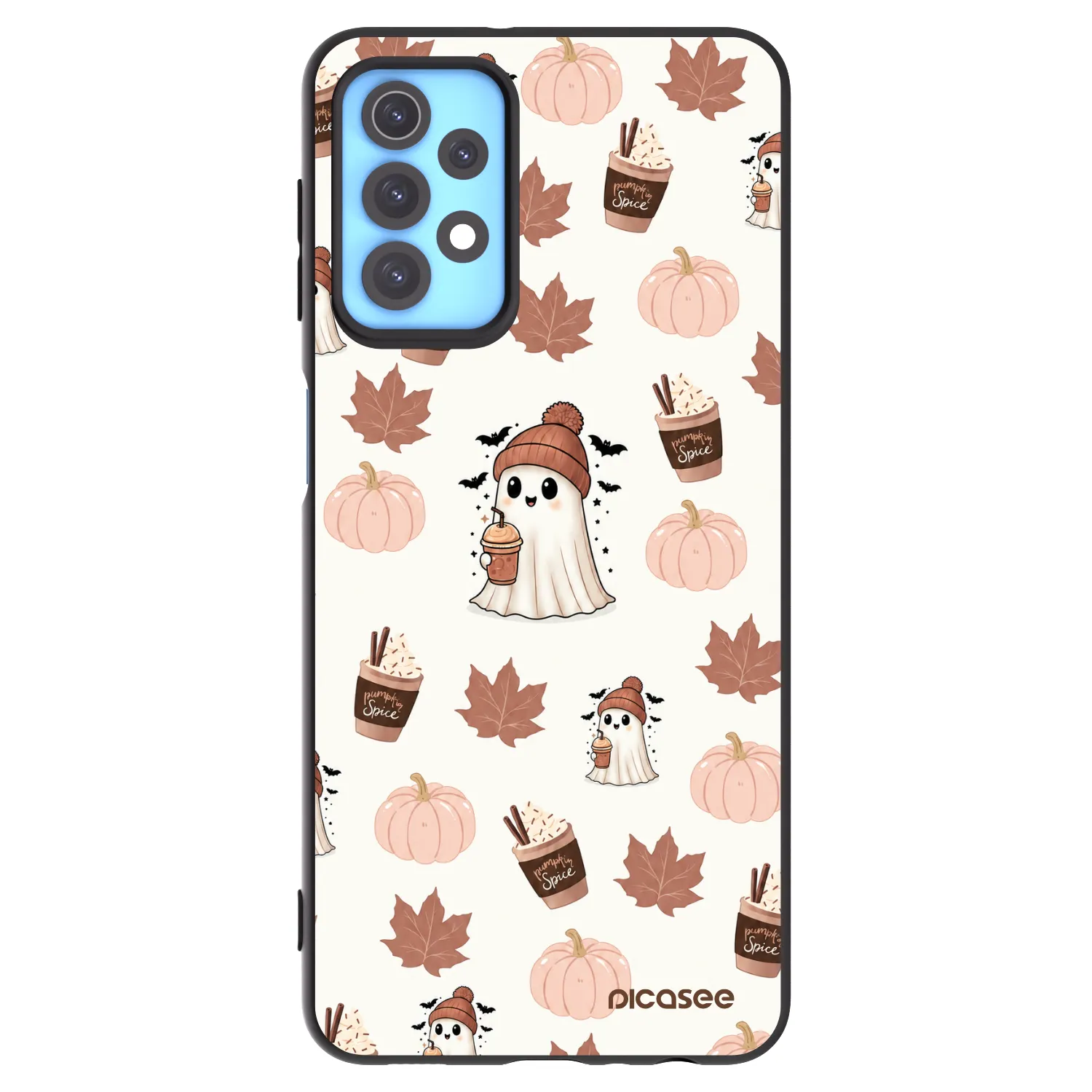 Picasee crna silikonska maskica za Samsung Galaxy A32 4G SM-A325F - Pumpkin spice