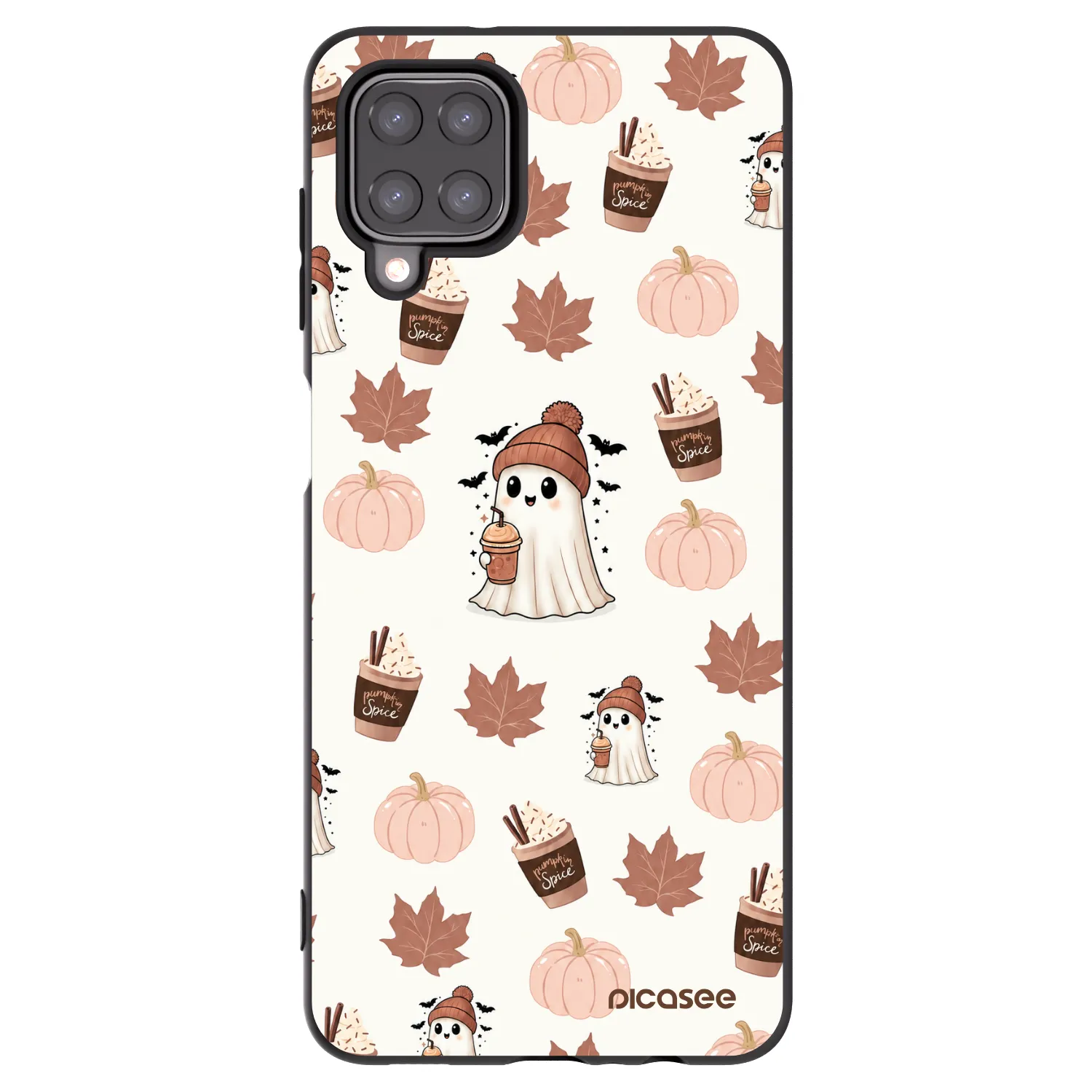 Picasee crna silikonska maskica za Samsung Galaxy M12 M127F - Pumpkin spice
