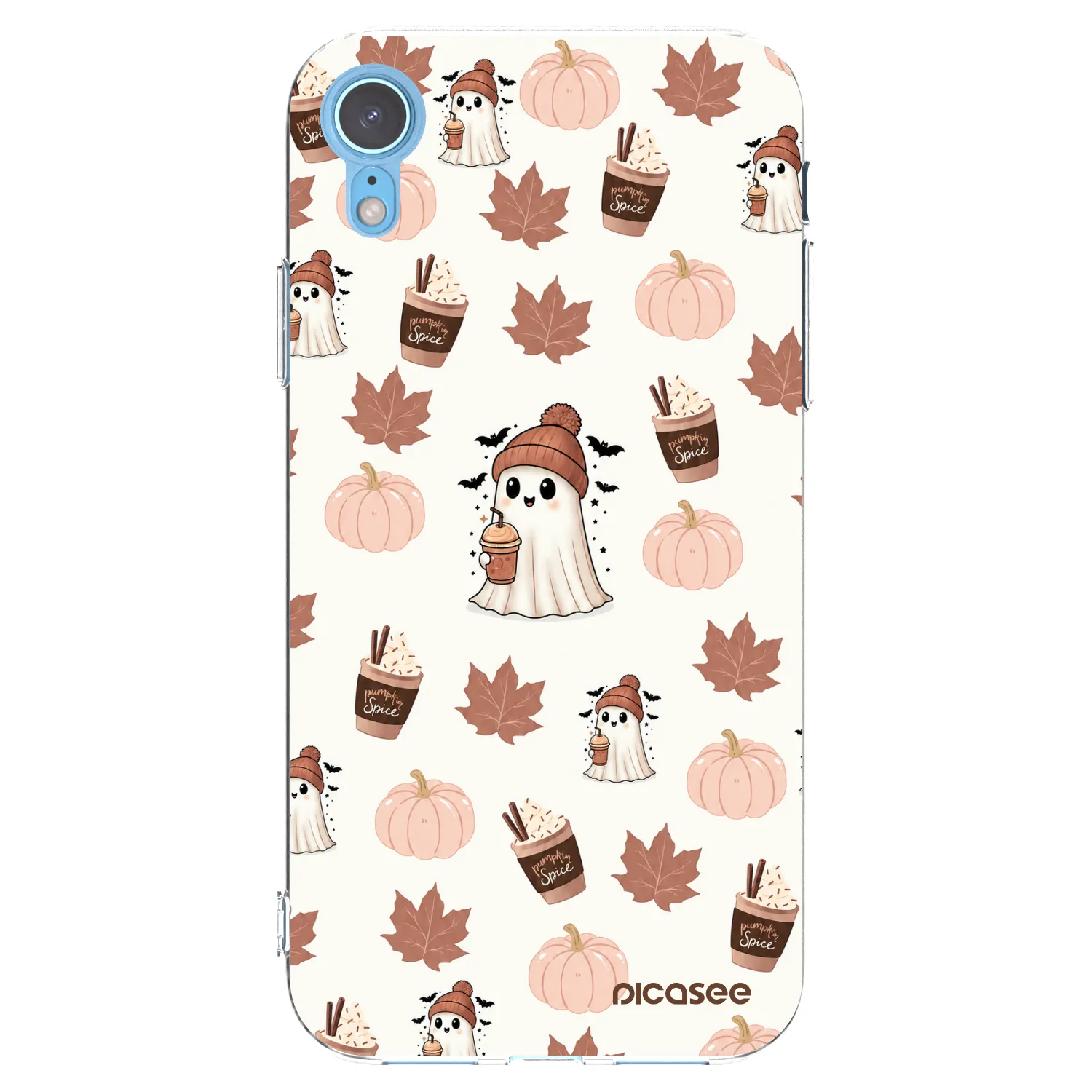 Picasee silikonska prozirna maskica za Apple iPhone XR - Pumpkin spice