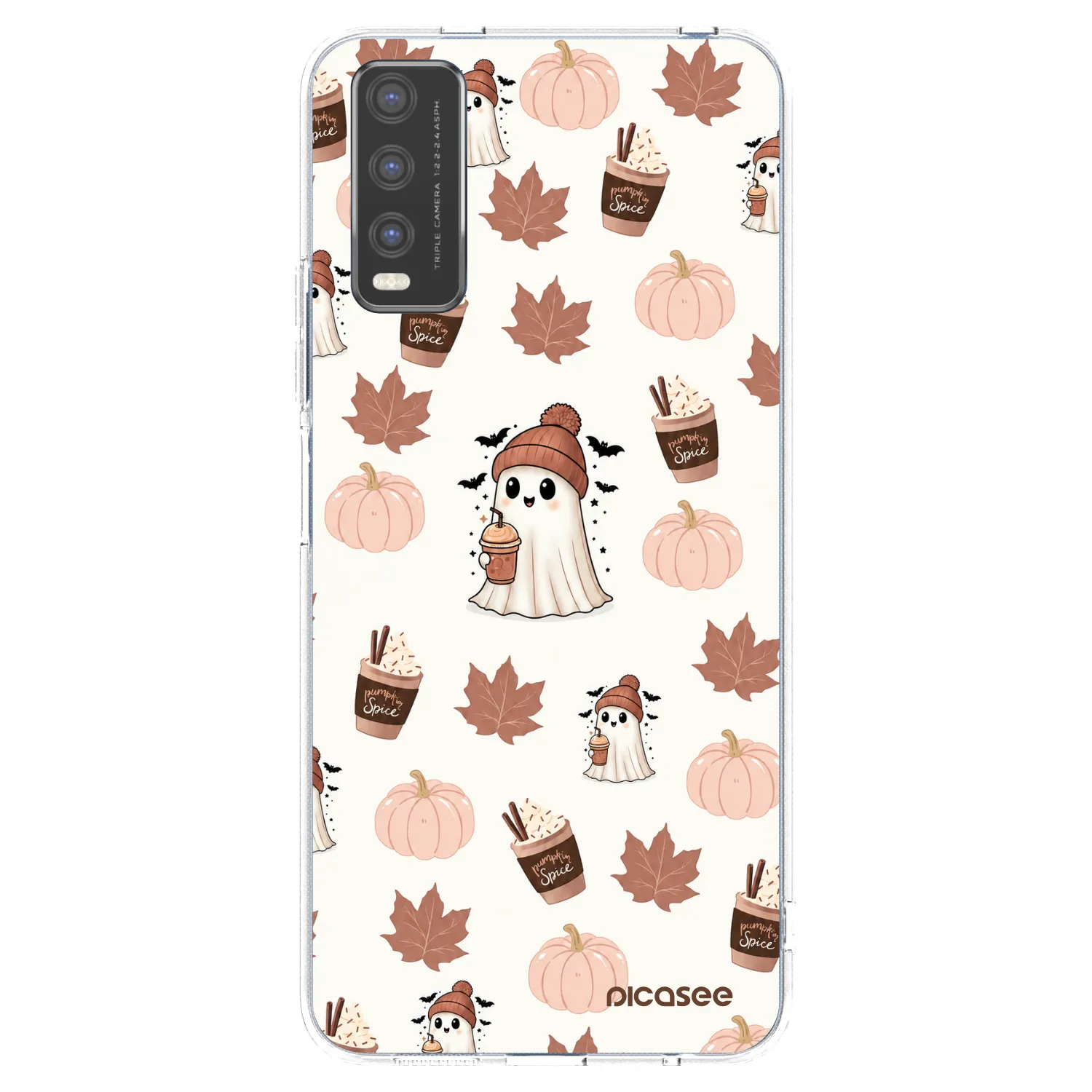 Picasee silikonska prozirna maskica za Vivo Y20s - Pumpkin spice