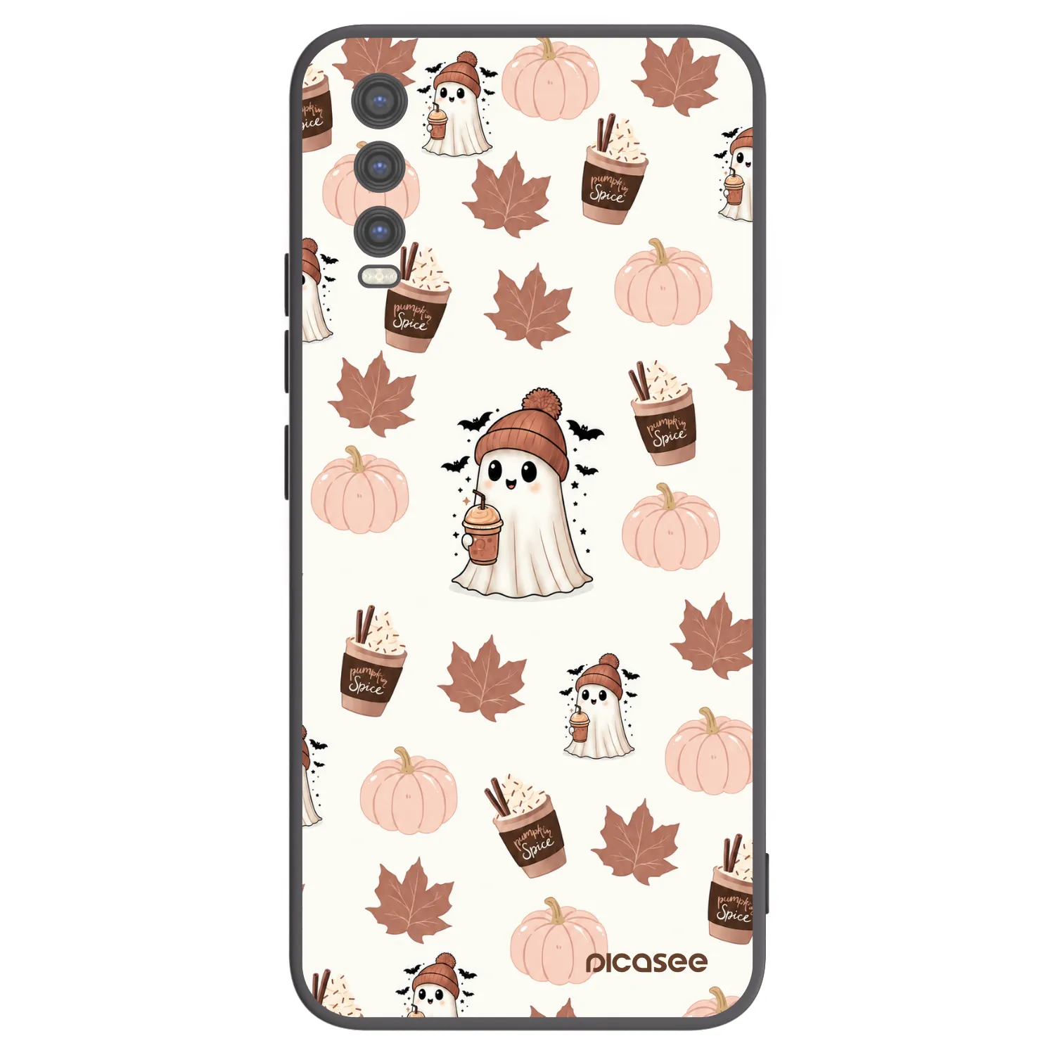 Picasee crna silikonska maskica za Vivo Y20s - Pumpkin spice