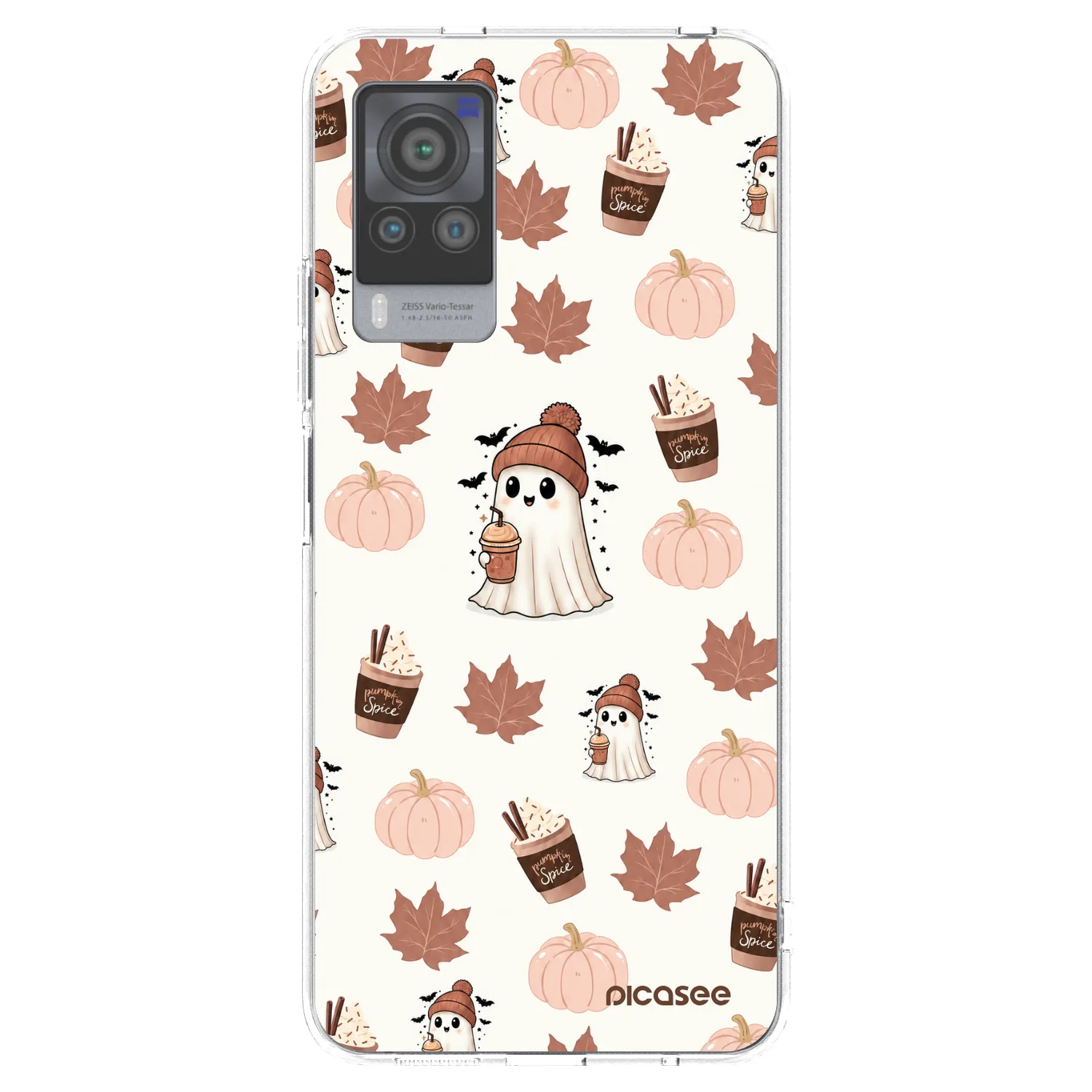 Picasee silikonska prozirna maskica za Vivo X60 Pro 5G - Pumpkin spice