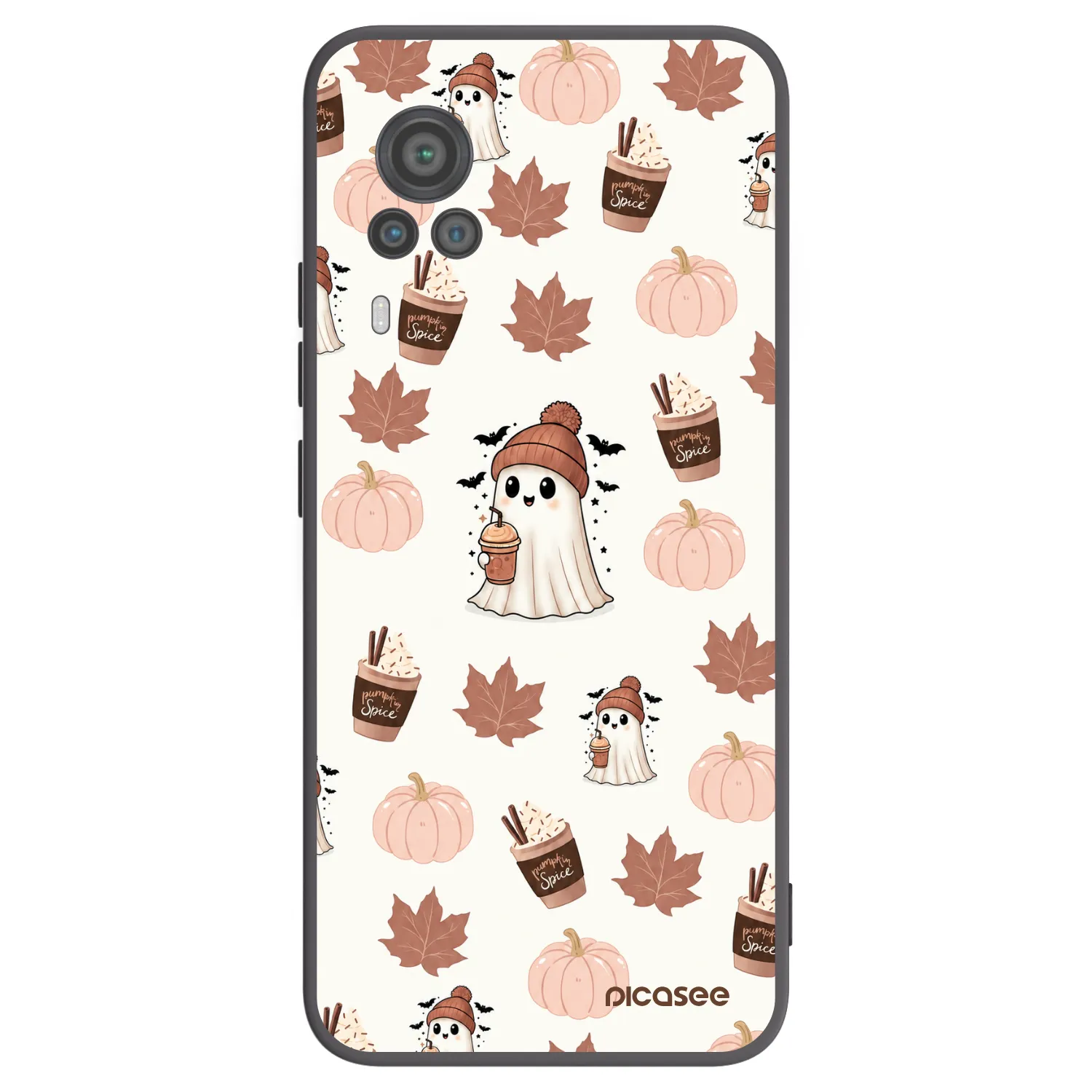 Picasee crna silikonska maskica za Vivo X60 Pro 5G - Pumpkin spice