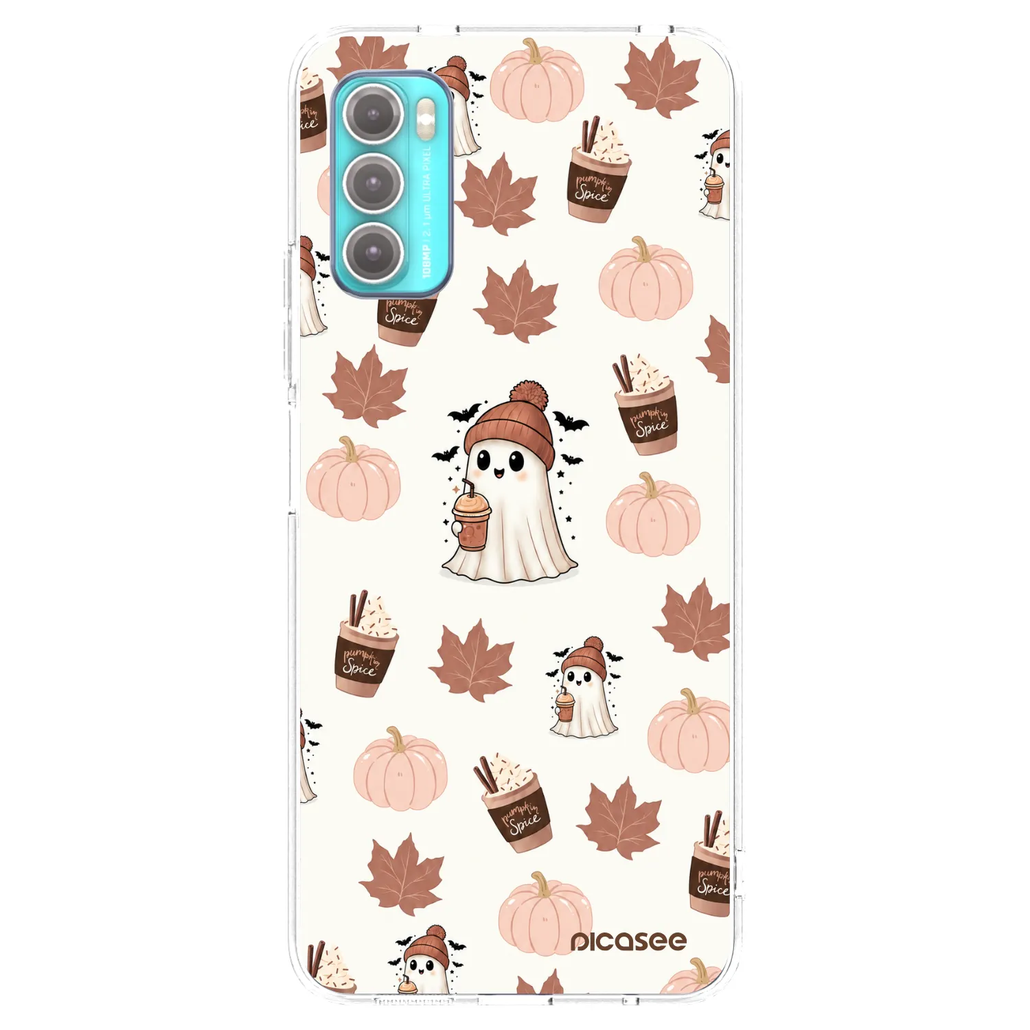 Picasee silikonska prozirna maskica za Motorola Moto G60 - Pumpkin spice