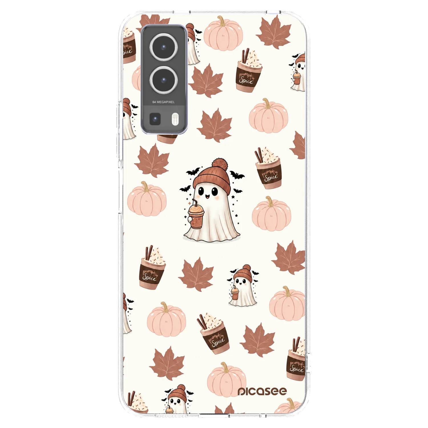 Picasee silikonska prozirna maskica za Vivo Y72 5G - Pumpkin spice