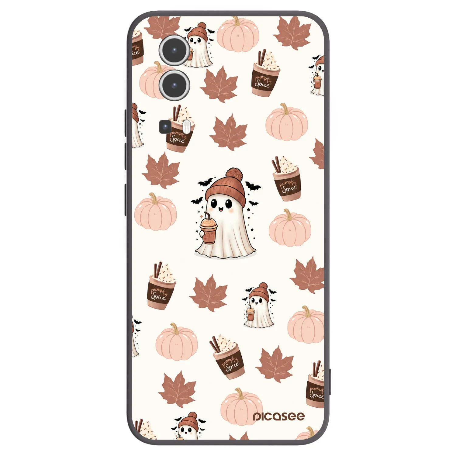 Picasee crna silikonska maskica za Vivo Y72 5G - Pumpkin spice