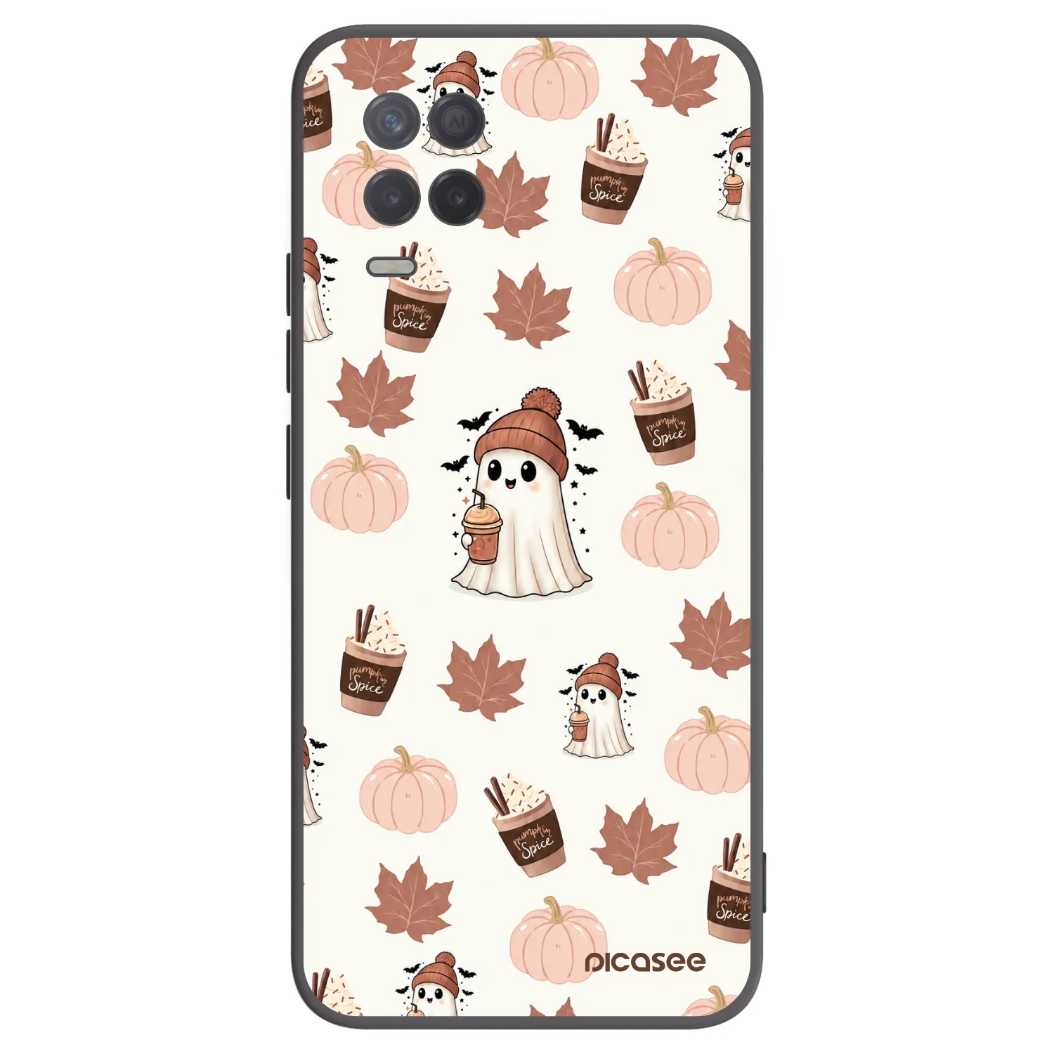 Picasee crna silikonska maskica za Realme 8 5G - Pumpkin spice