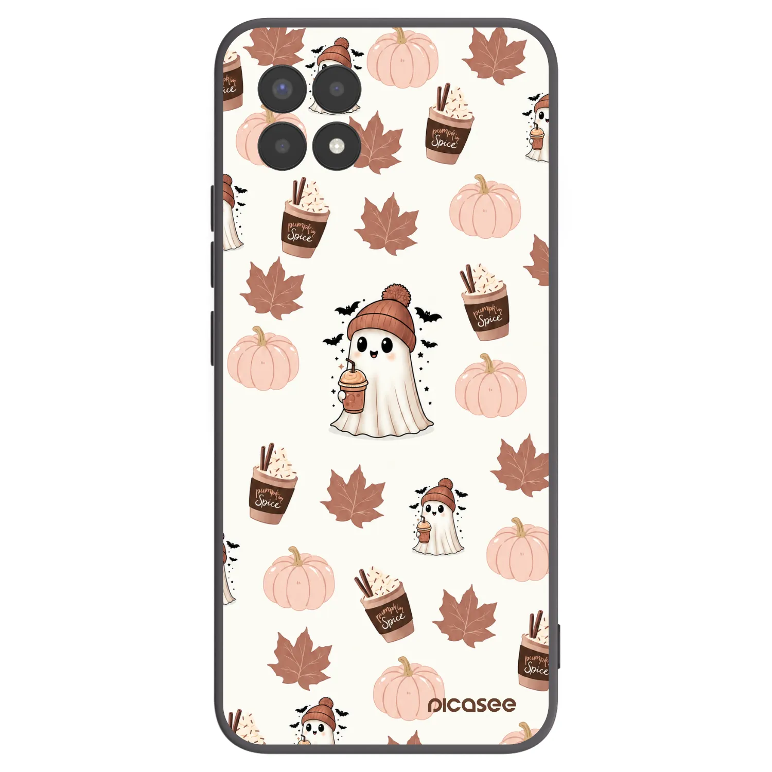 Picasee crna silikonska maskica za Realme 8i - Pumpkin spice