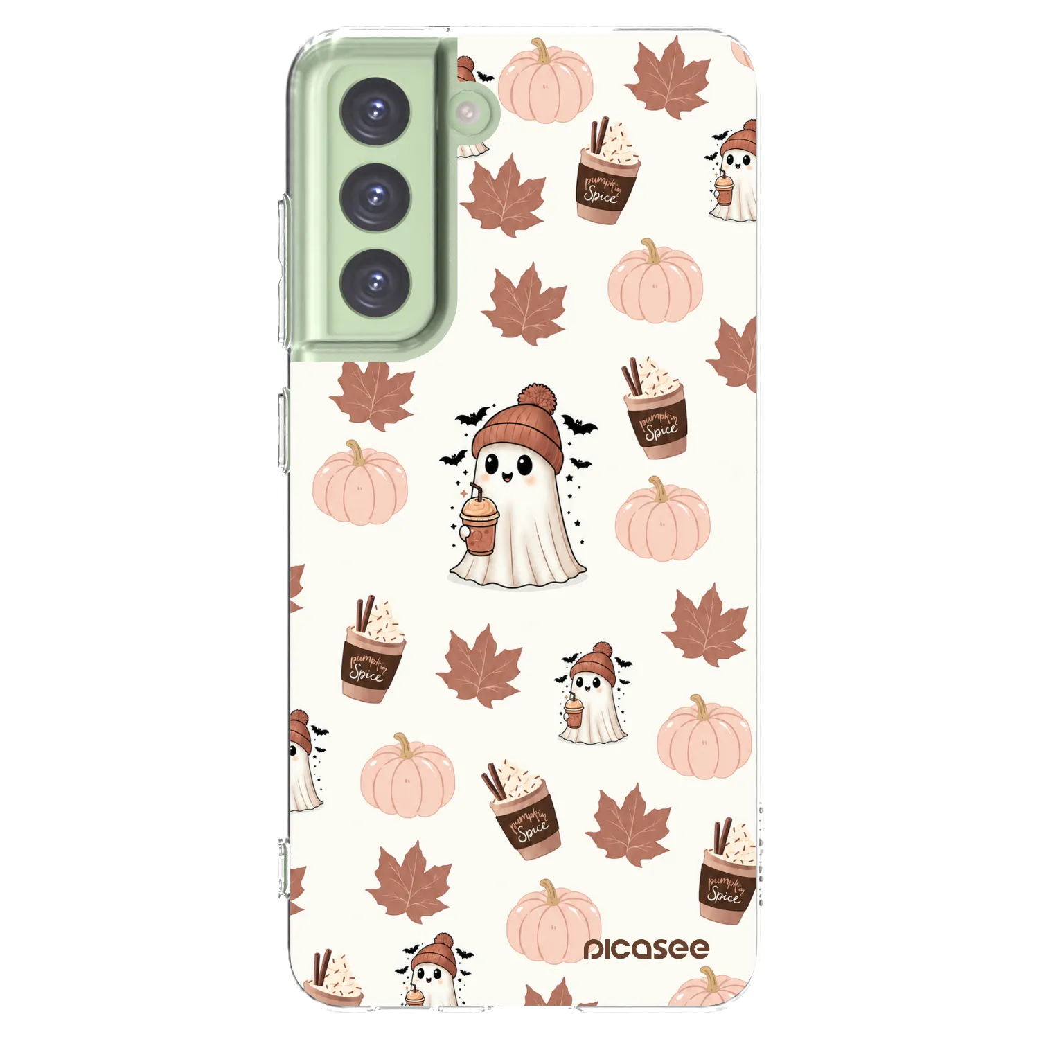 Picasee silikonska prozirna maskica za Samsung Galaxy S21 FE 5G - Pumpkin spice