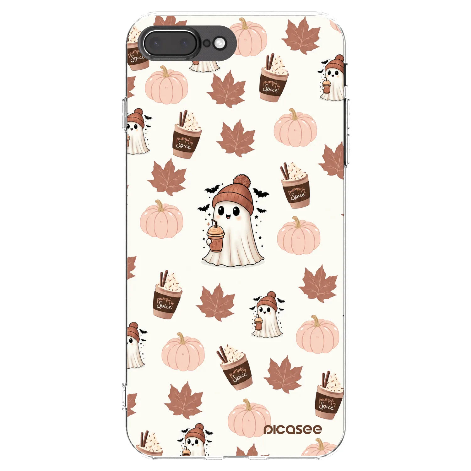 Picasee silikonska prozirna maskica za Apple iPhone 7 Plus - Pumpkin spice