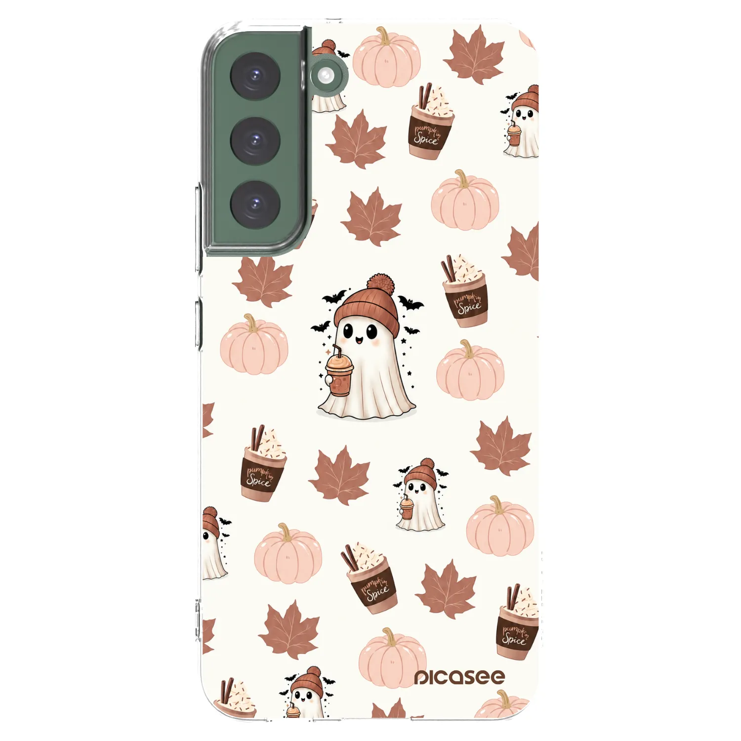 Picasee silikonska prozirna maskica za Samsung Galaxy S22+ 5G - Pumpkin spice