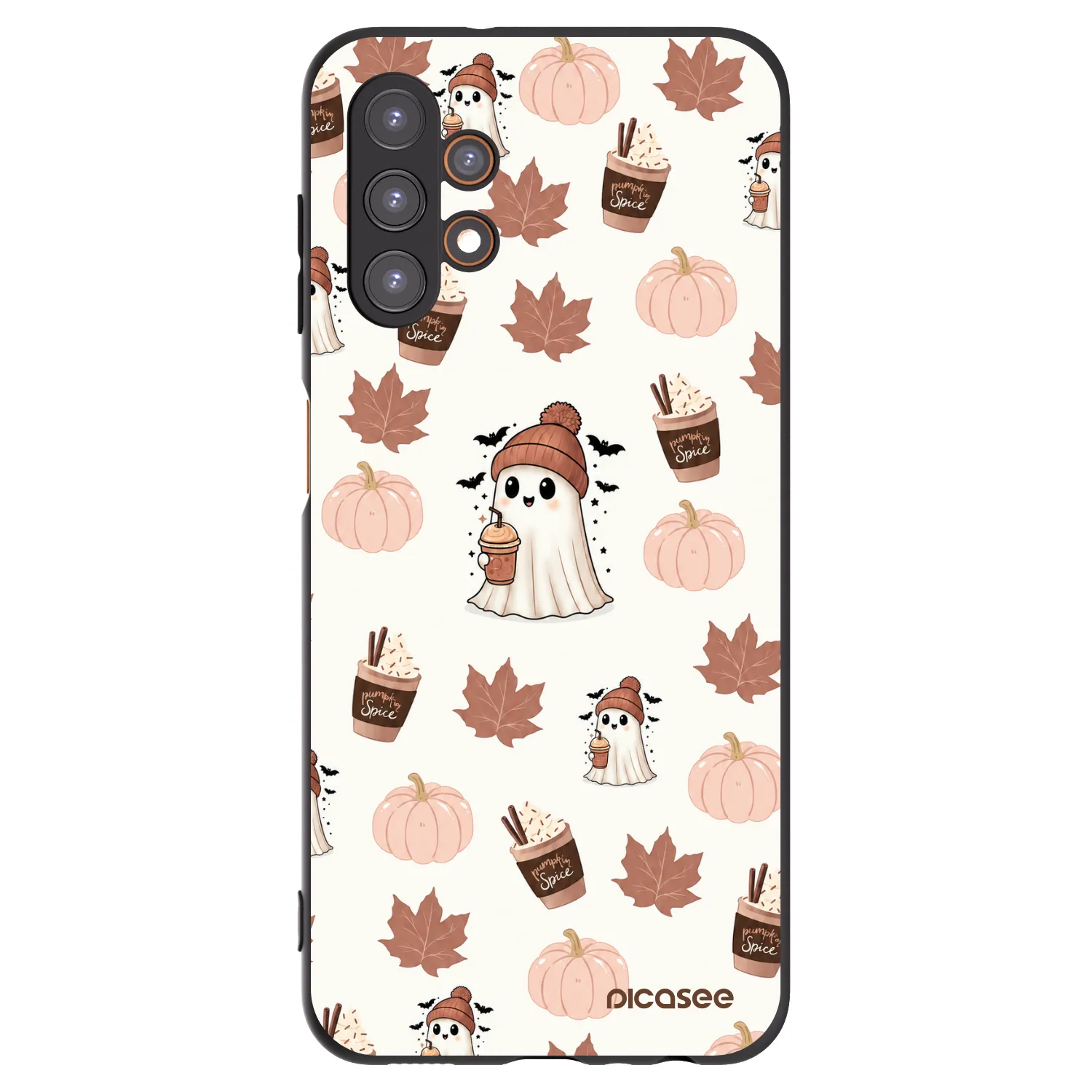 Picasee crna silikonska maskica za Samsung Galaxy A13 4G A135 - Pumpkin spice