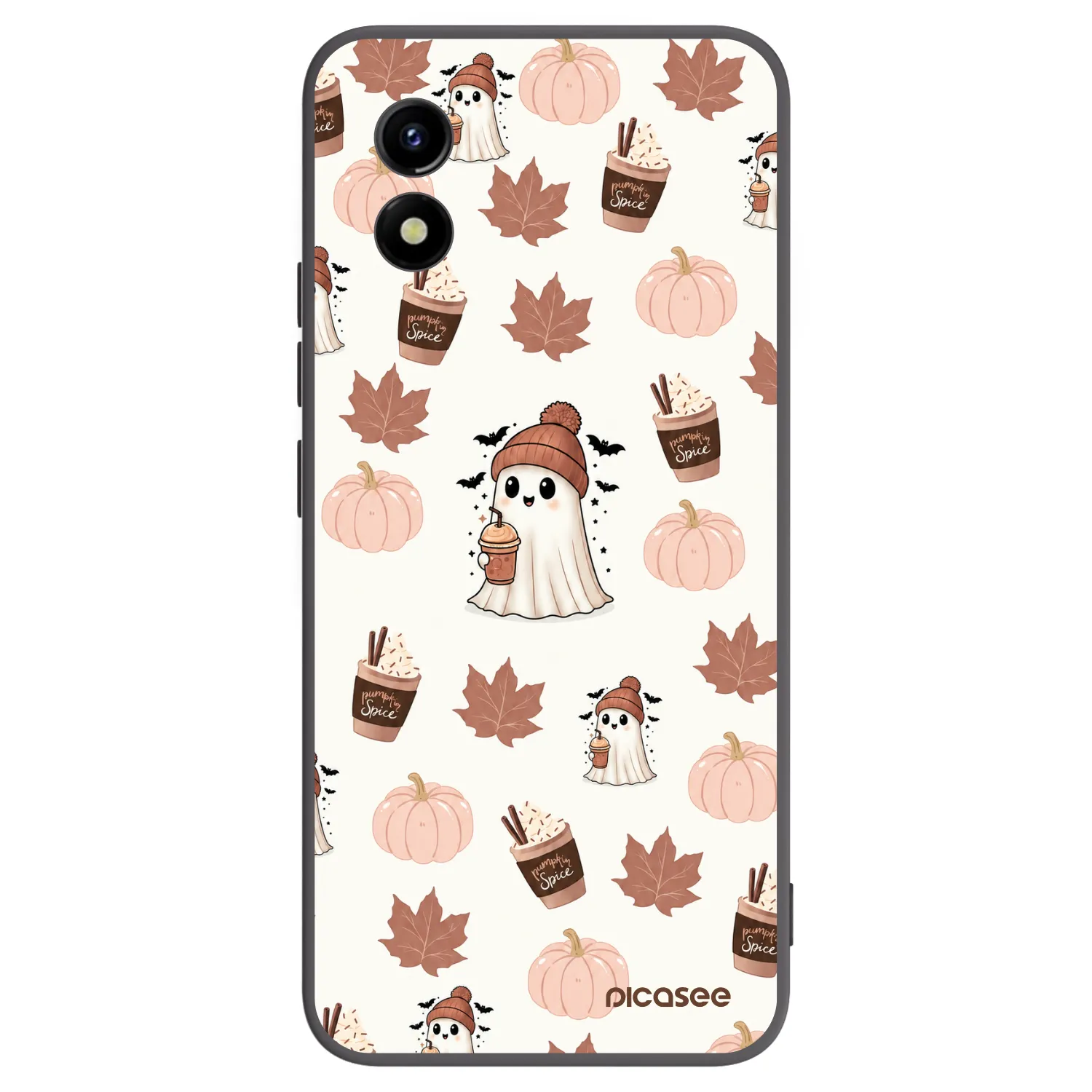 Picasee crna silikonska maskica za Vivo Y01 - Pumpkin spice