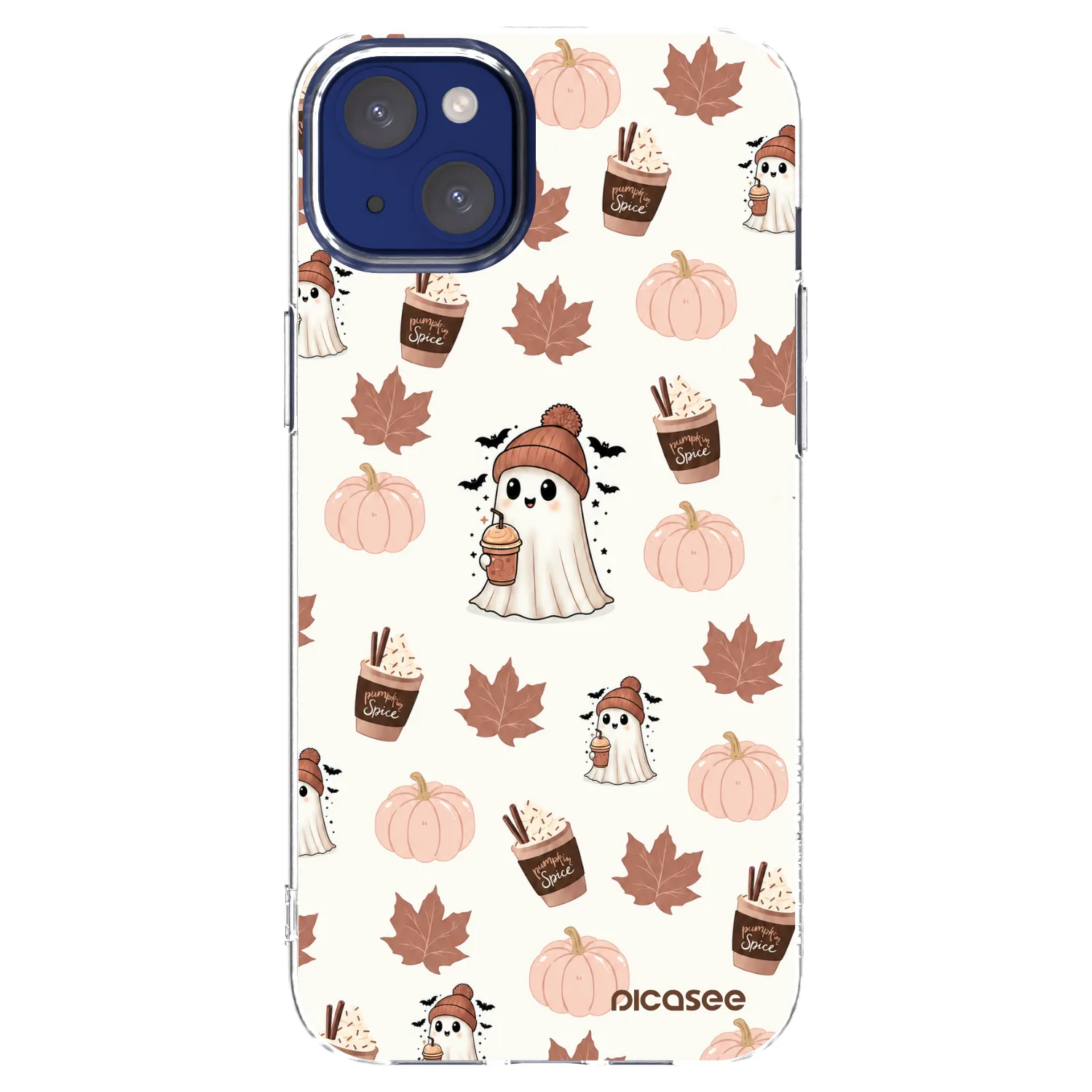 Picasee silikonska prozirna maskica za Apple iPhone 14 Plus - Pumpkin spice