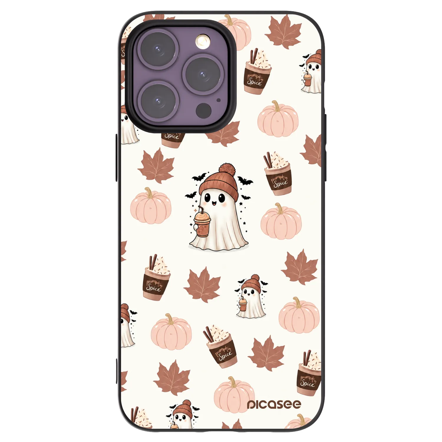 Picasee crna silikonska maskica za Apple iPhone 14 Pro Max - Pumpkin spice